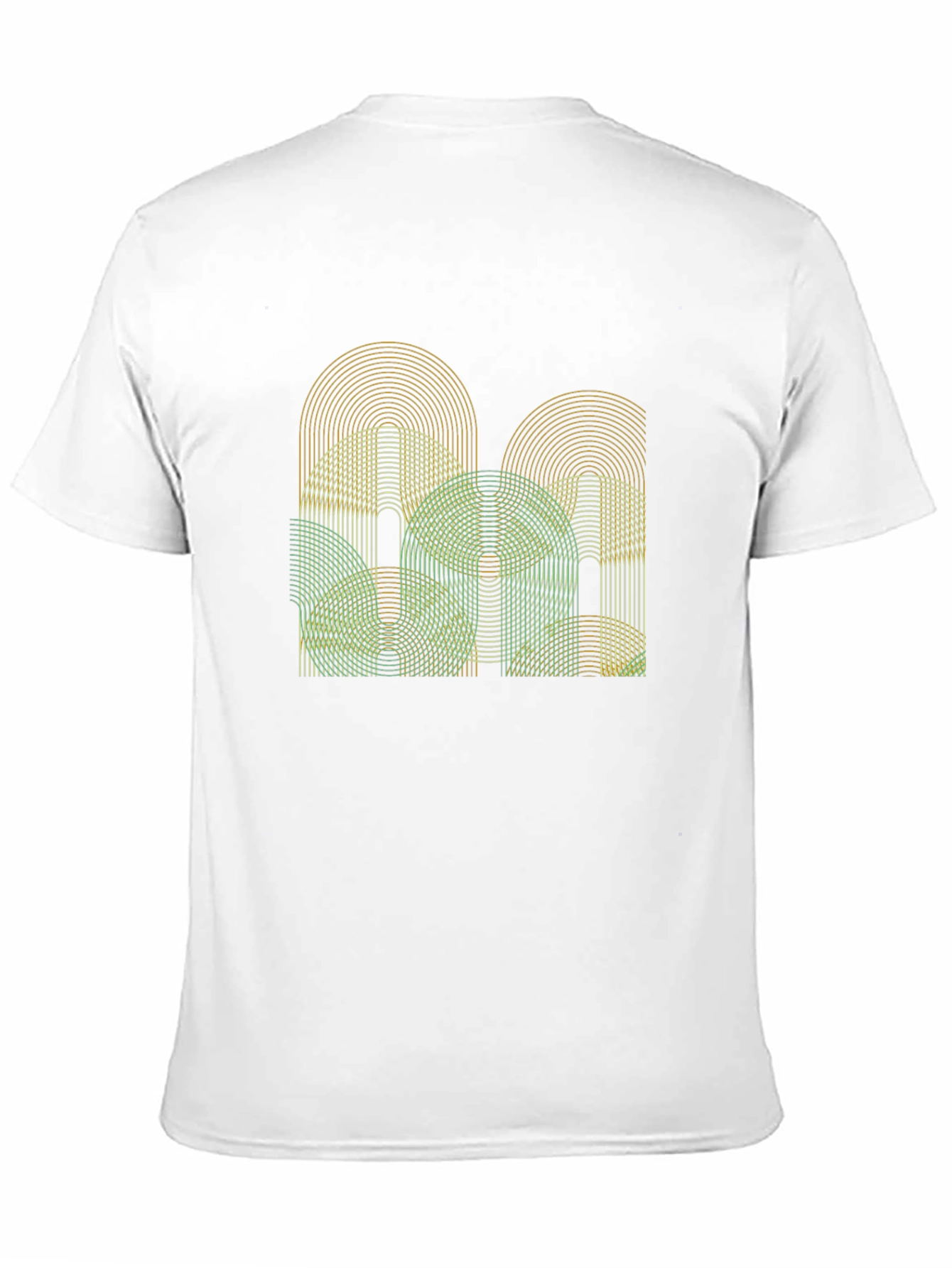 Abstract Geometric Graphic Tee - Mens Black T-Shirt