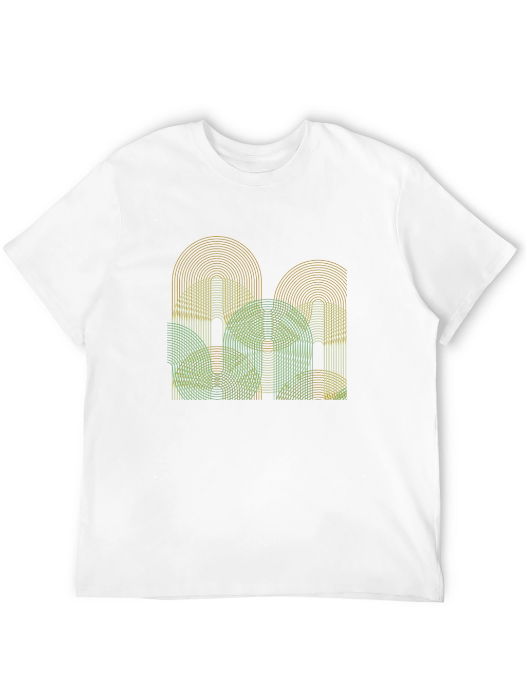 Abstract Geometric Graphic Tee - Mens Black T-Shirt