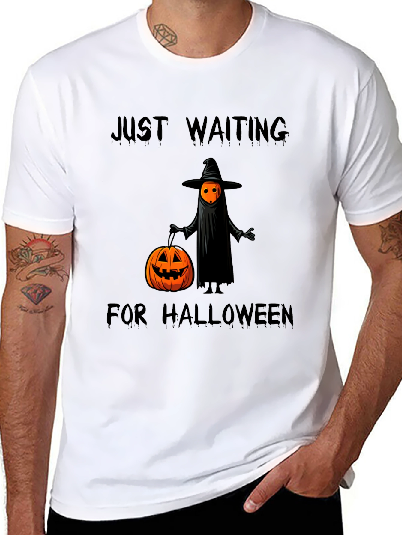 Halloween Waiting T-Shirt - Ghost Pumpkin