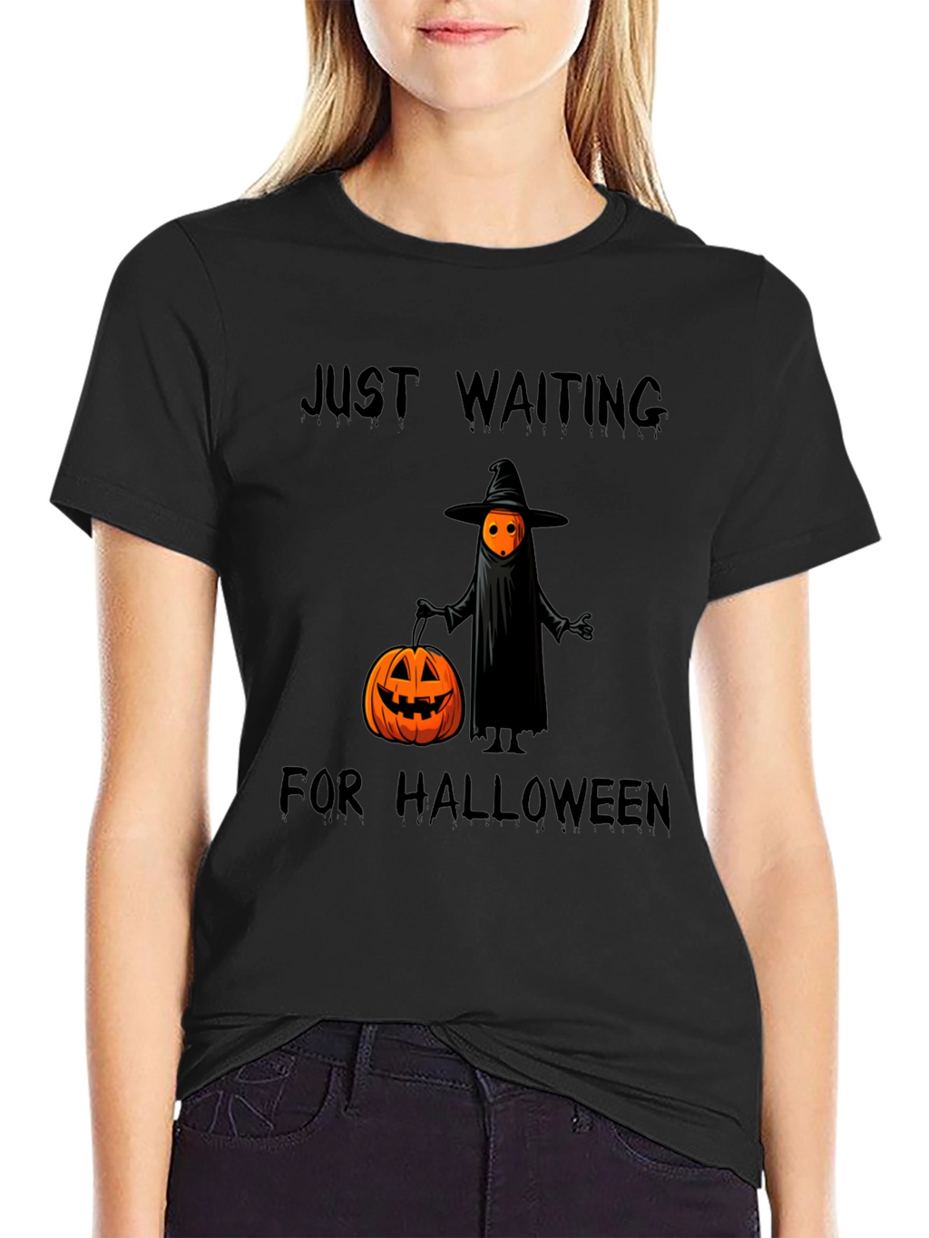 Halloween Waiting T-Shirt - Ghost Pumpkin