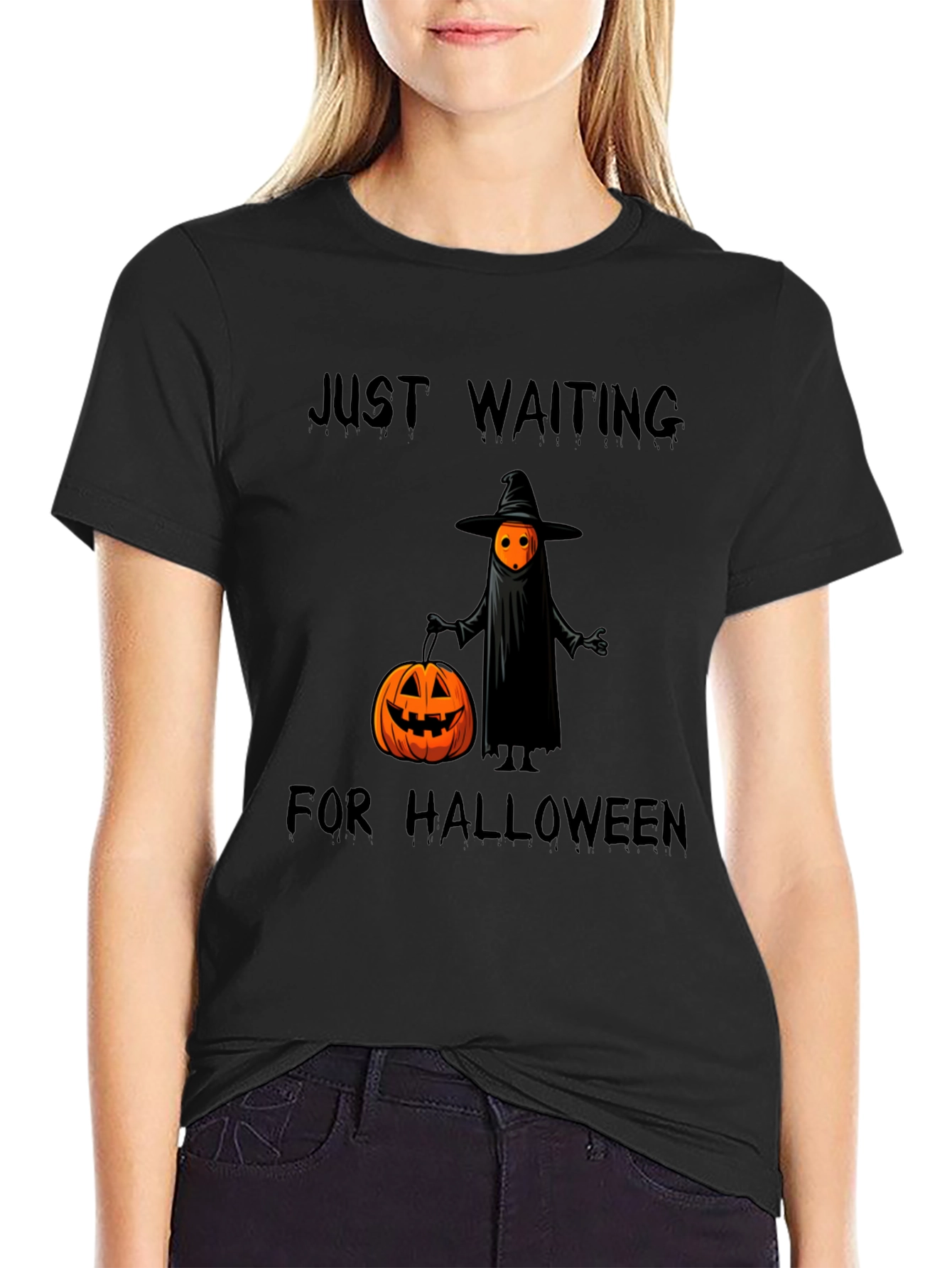 Halloween Waiting T-Shirt - Ghost Pumpkin