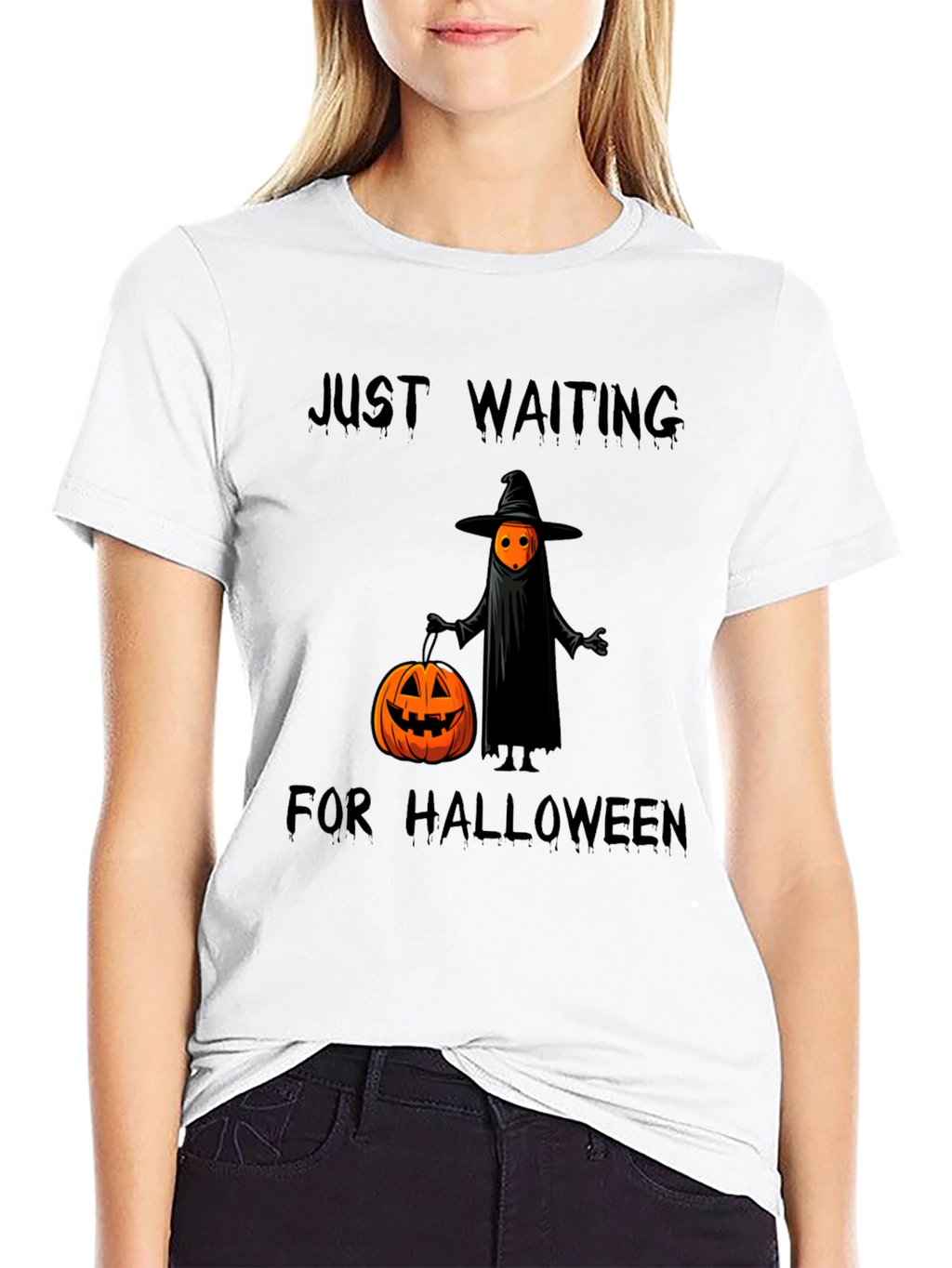 Halloween Waiting T-Shirt - Ghost Pumpkin