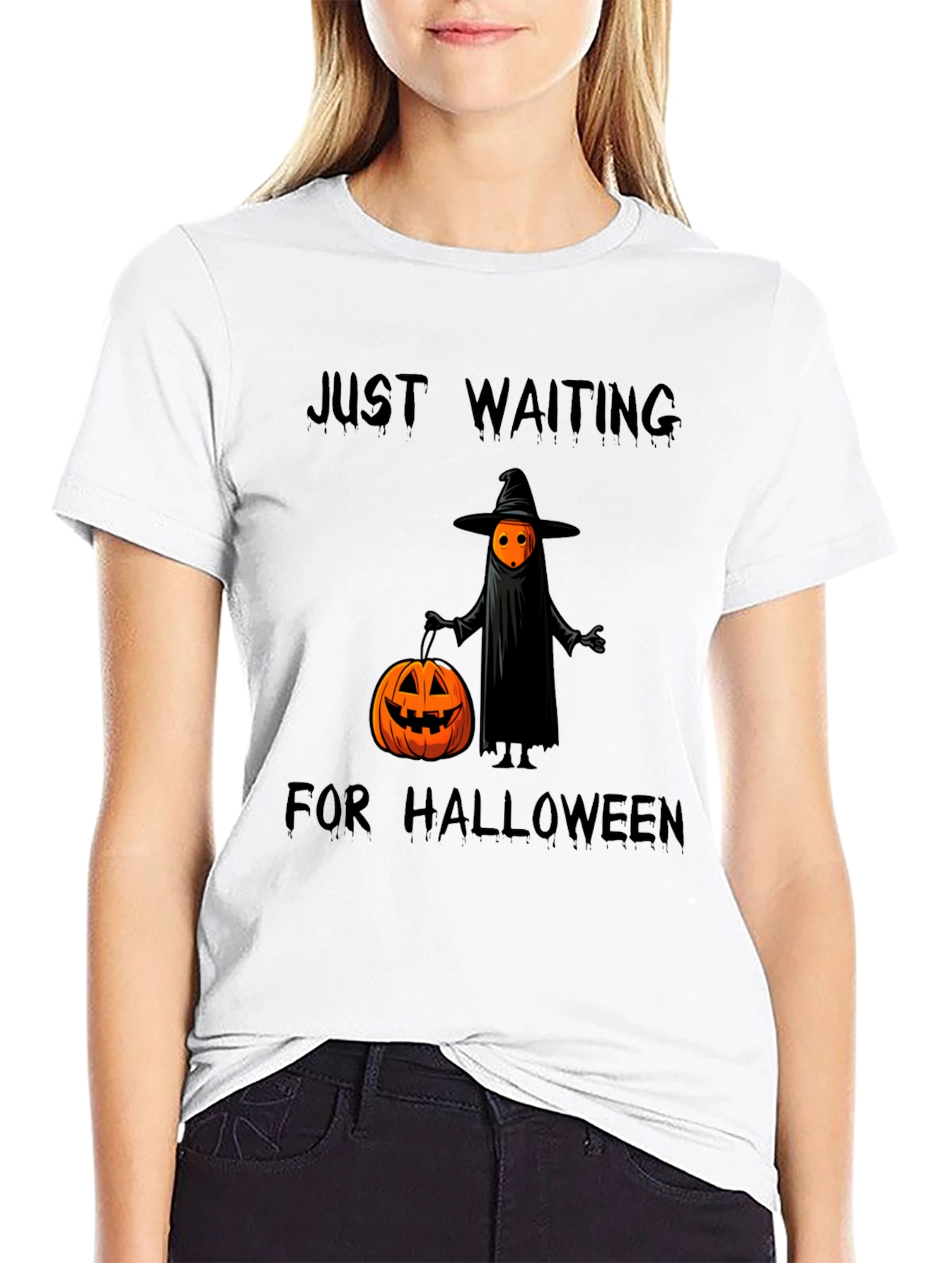 Halloween Waiting T-Shirt - Ghost Pumpkin