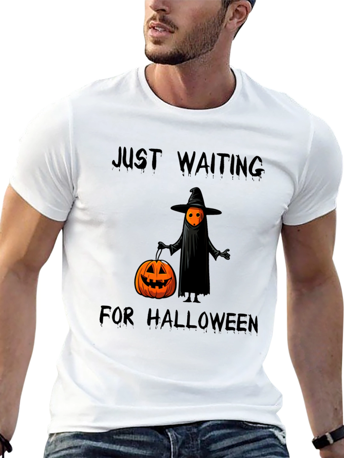 Halloween Waiting T-Shirt - Ghost Pumpkin