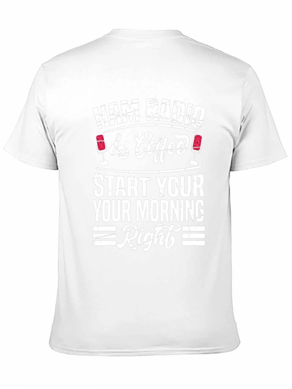 Ham Radio & Coffee T-Shirt - Morning Routine