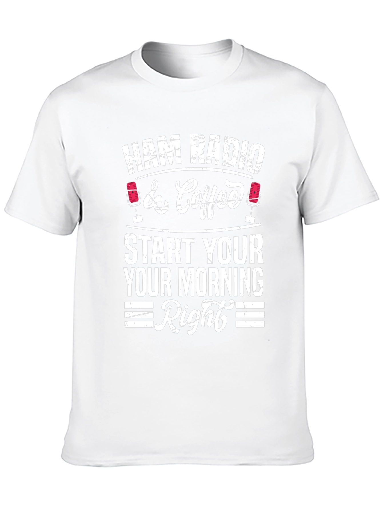 Ham Radio & Coffee T-Shirt - Morning Routine