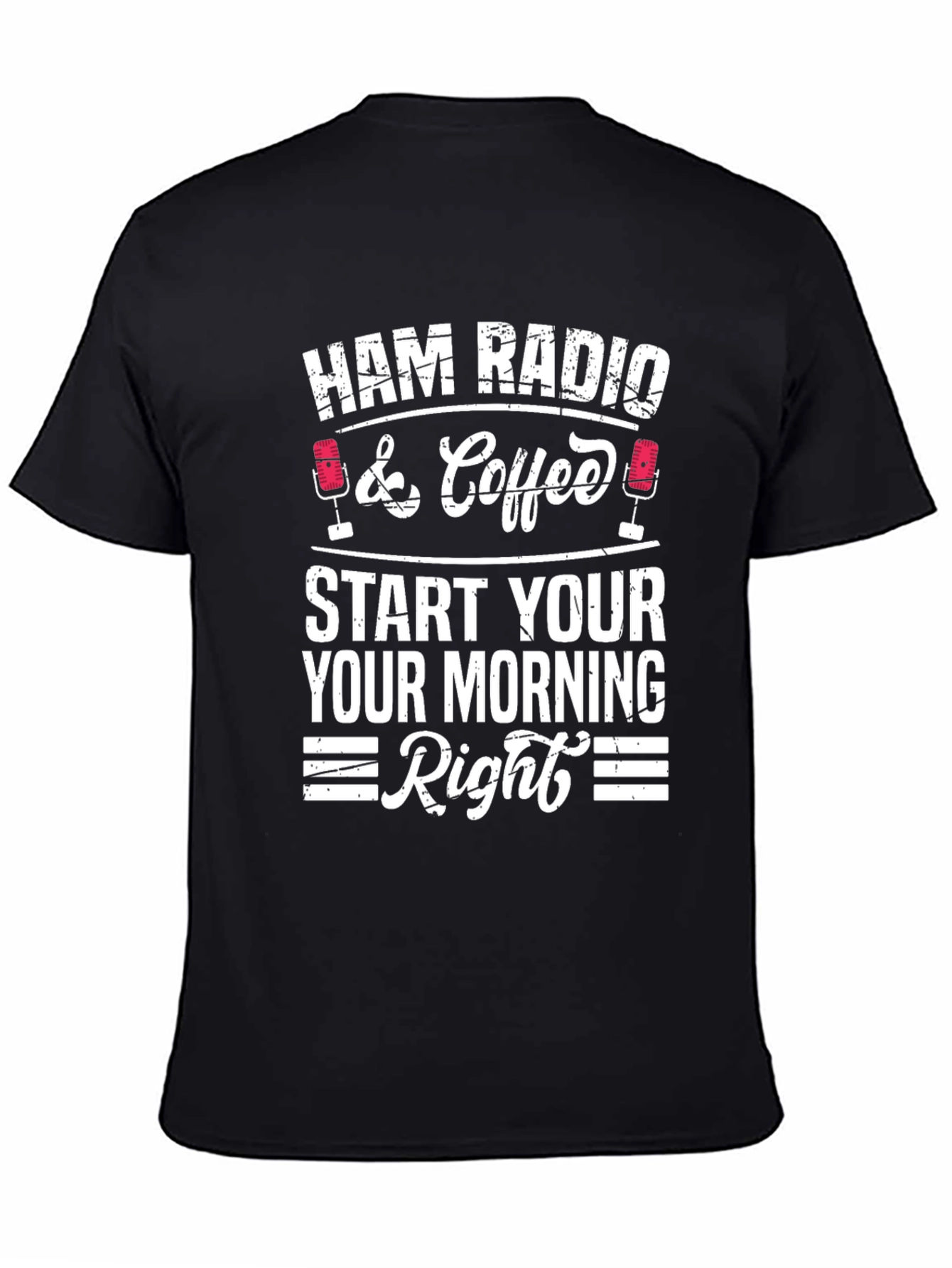 Ham Radio & Coffee T-Shirt - Morning Routine