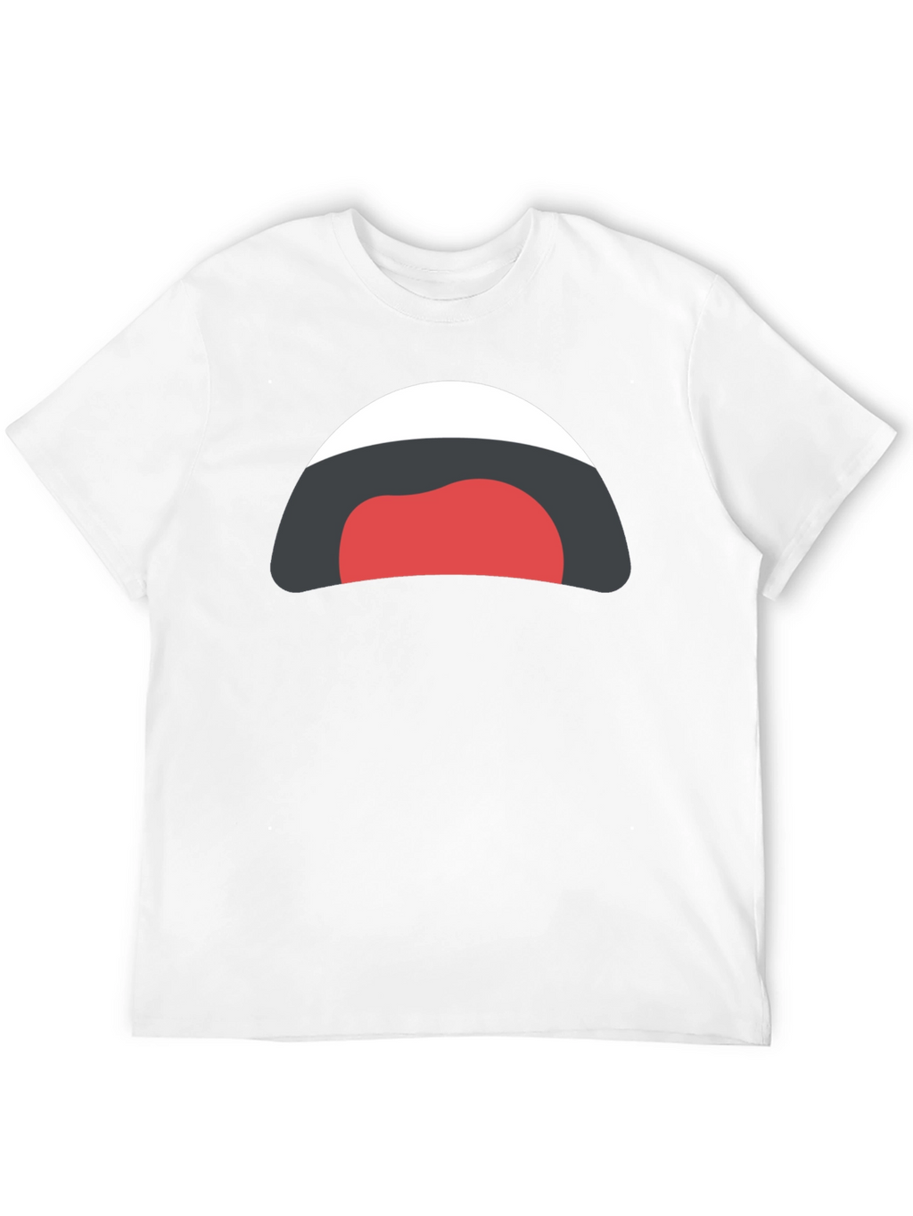 Funny Cartoon Mouth Black T-Shirt