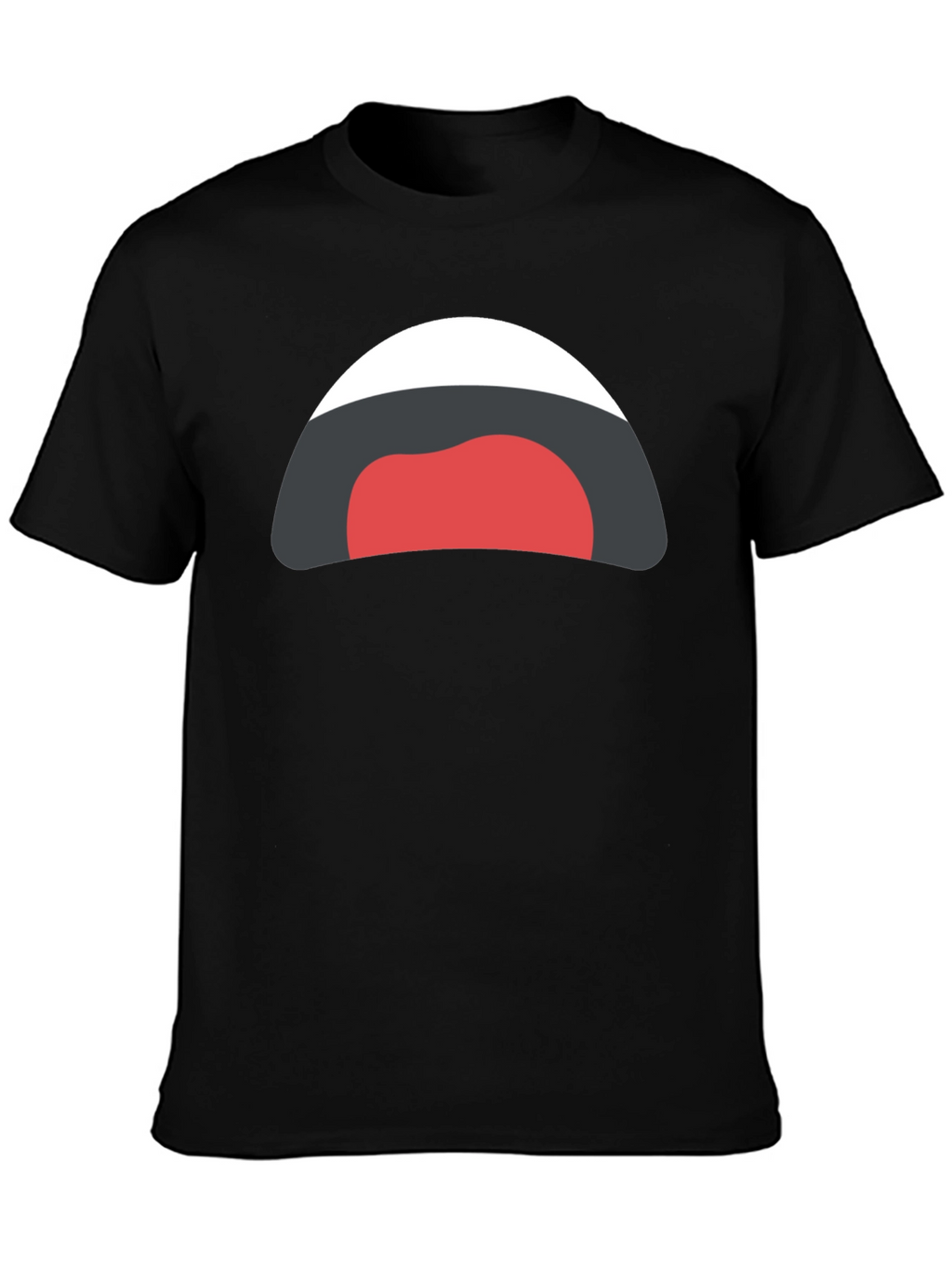 Funny Cartoon Mouth Black T-Shirt