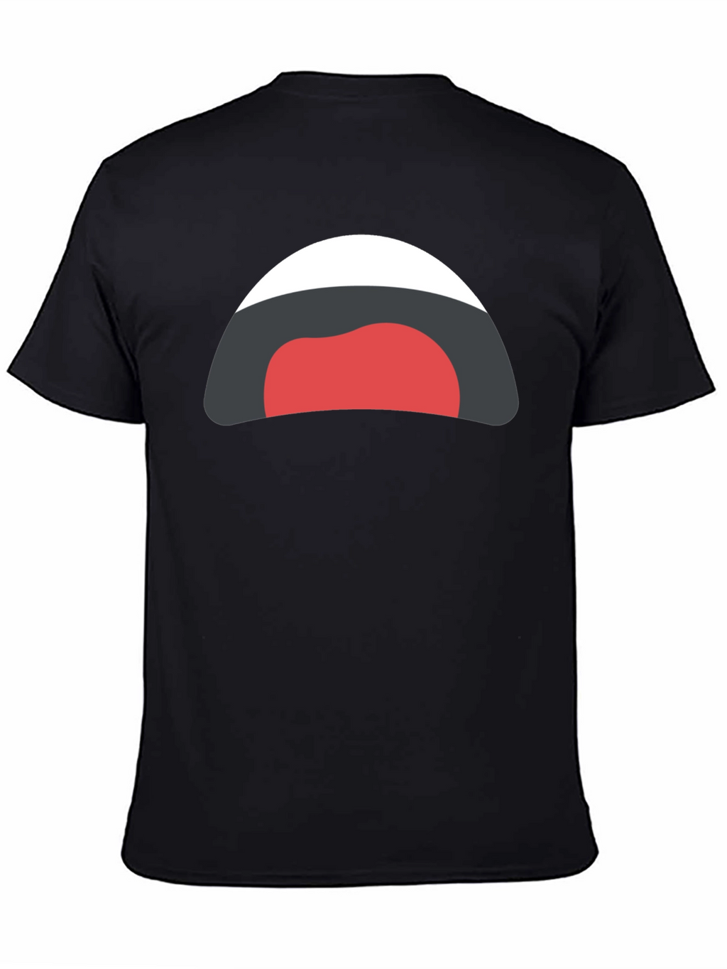 Funny Cartoon Mouth Black T-Shirt