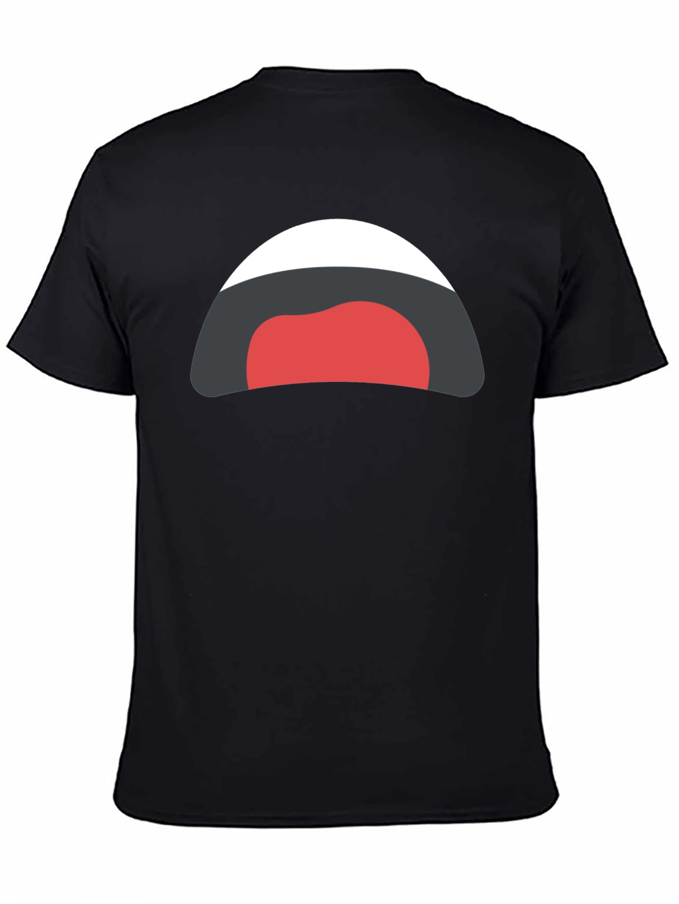 Funny Cartoon Mouth Black T-Shirt