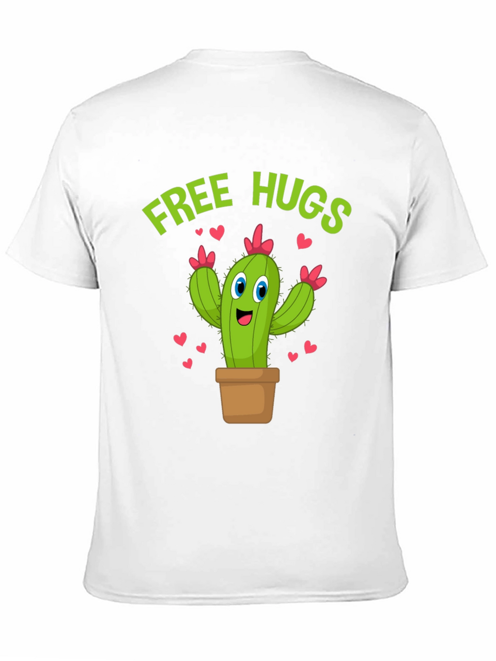 Free Hugs Cactus T-Shirt Funny Cartoon Tee