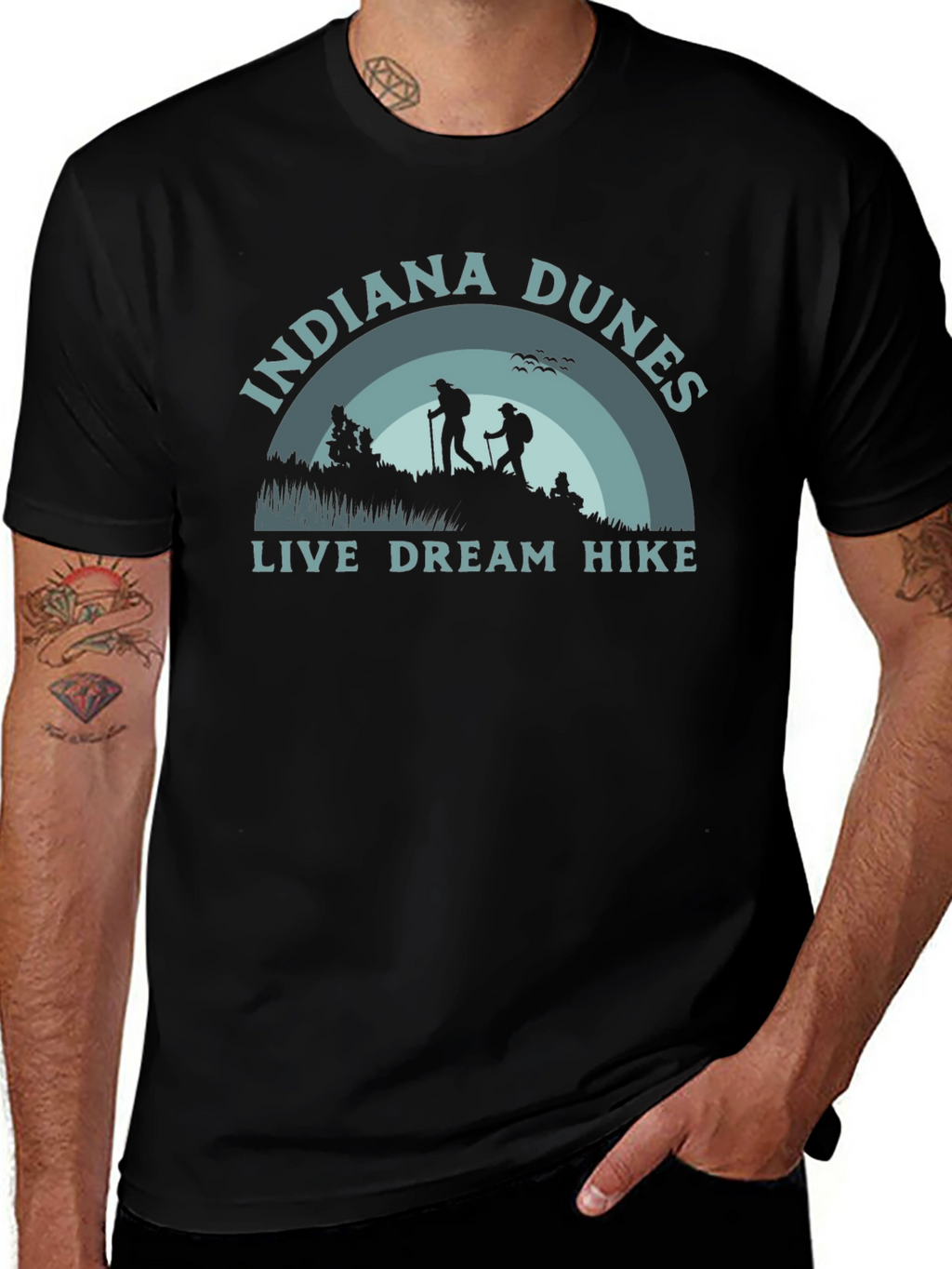 Indiana Dunes Hike T-Shirt - Live Dream Hike