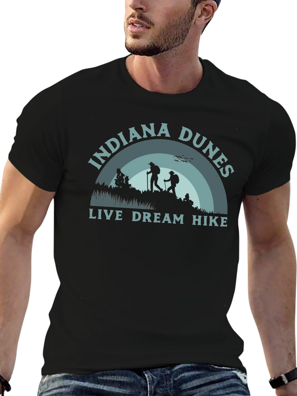 Indiana Dunes Hike T-Shirt - Live Dream Hike