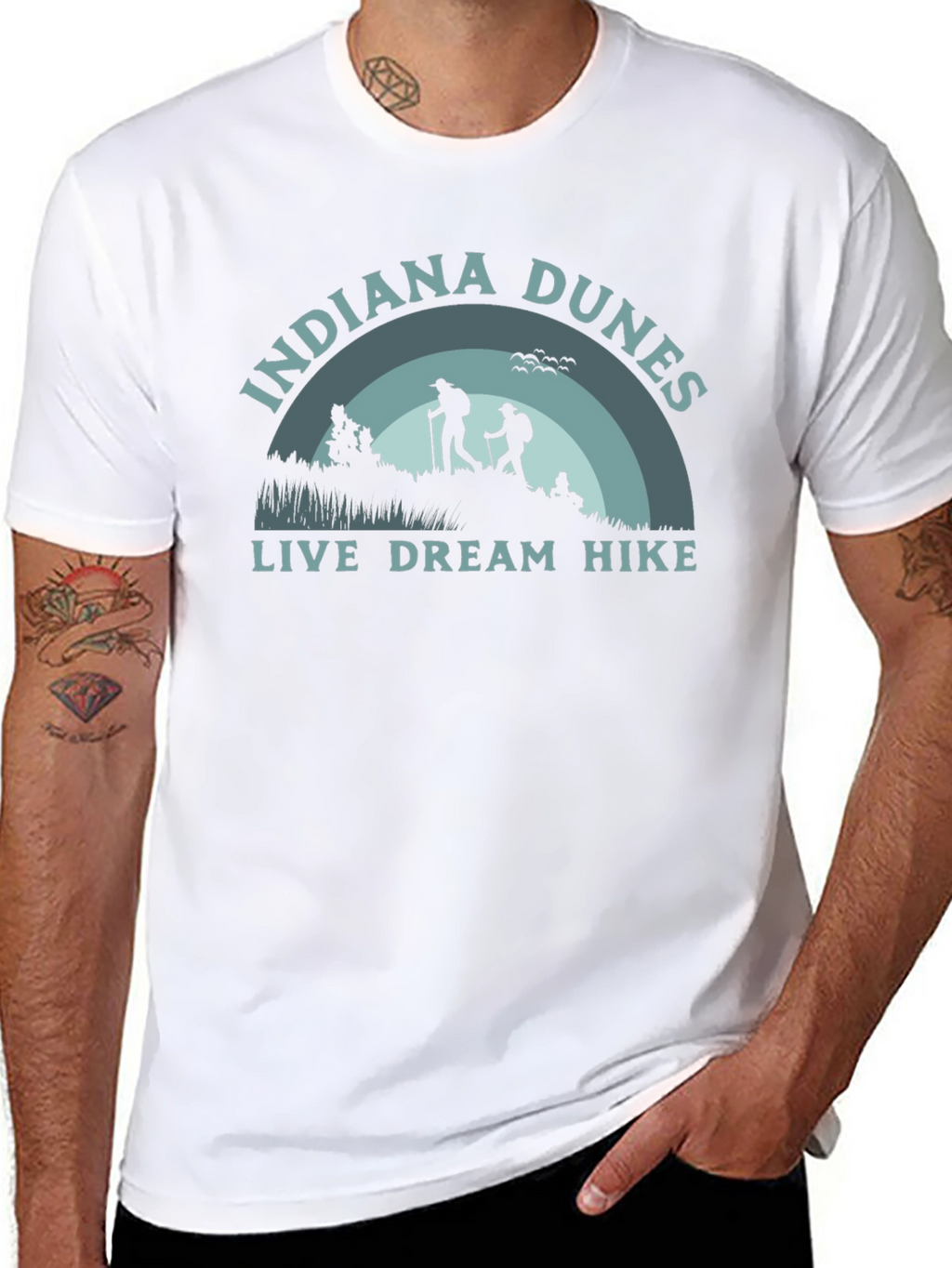 Indiana Dunes Hike T-Shirt - Live Dream Hike