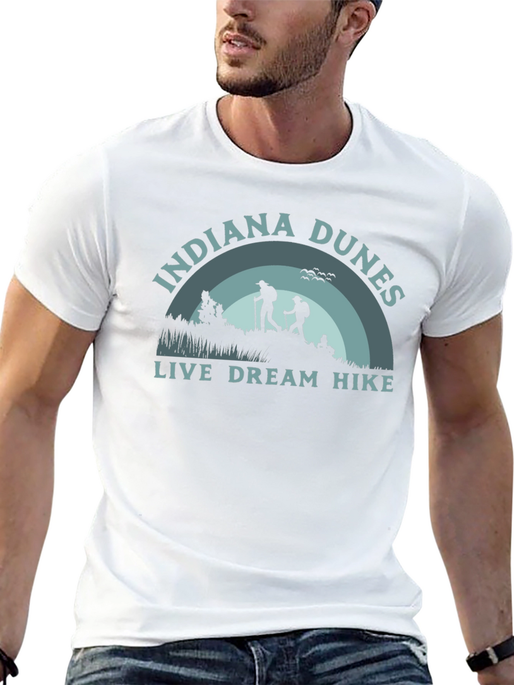 Indiana Dunes Hike T-Shirt - Live Dream Hike