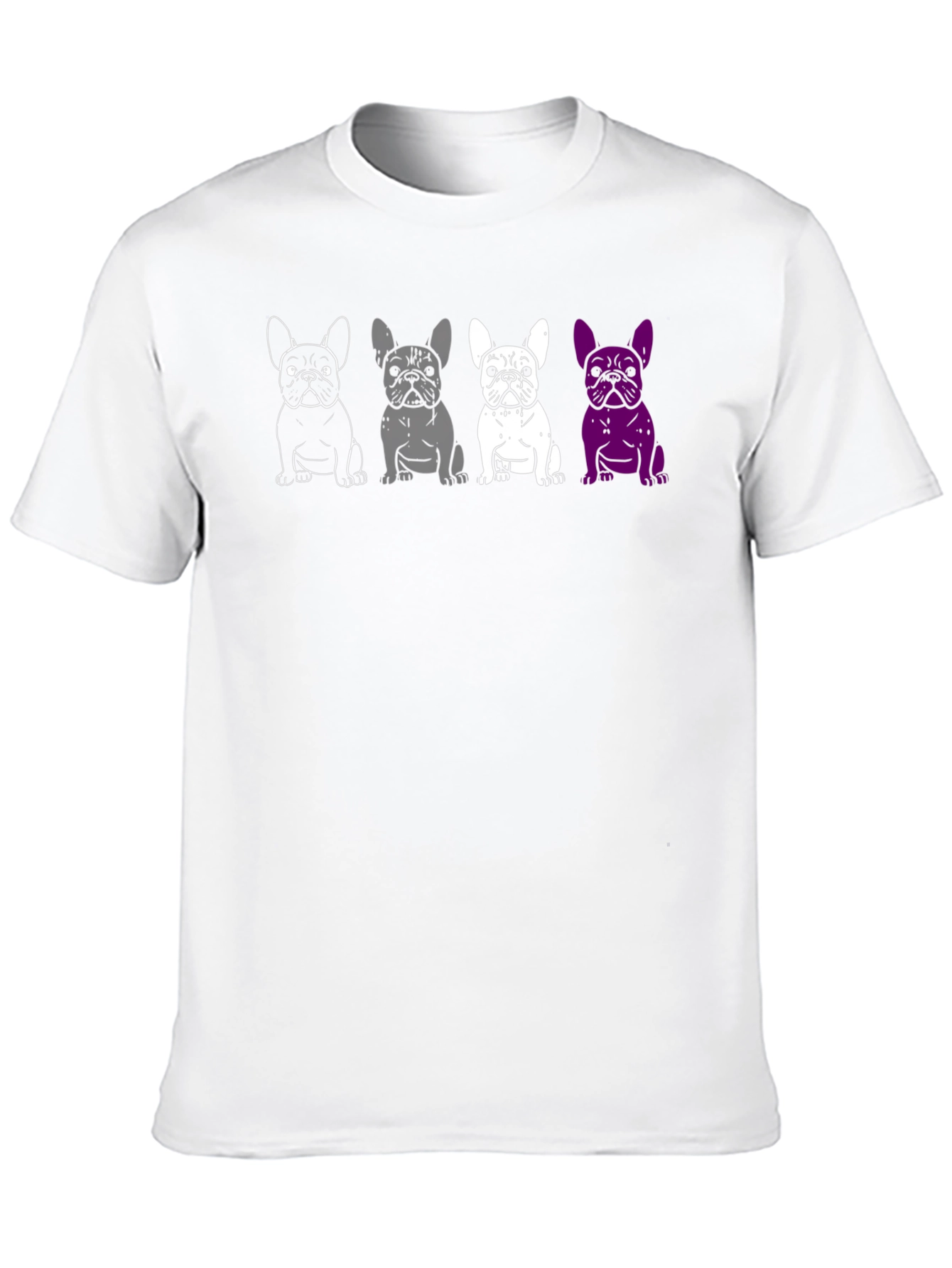 French Bulldog Pride T-Shirt - Acesexual Flag