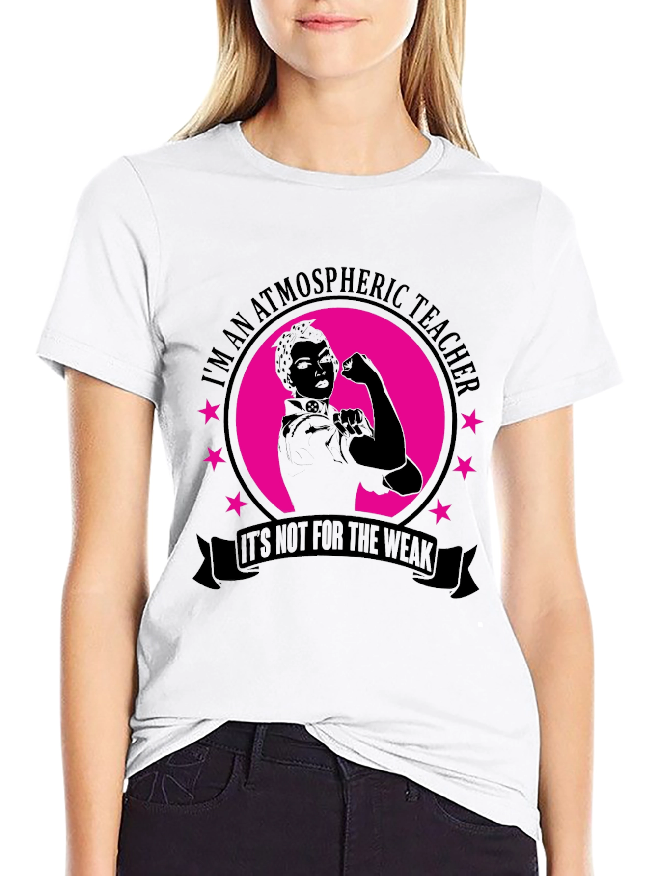 Atmospheric Teacher T-Shirt - Rosie the Riveter Inspired