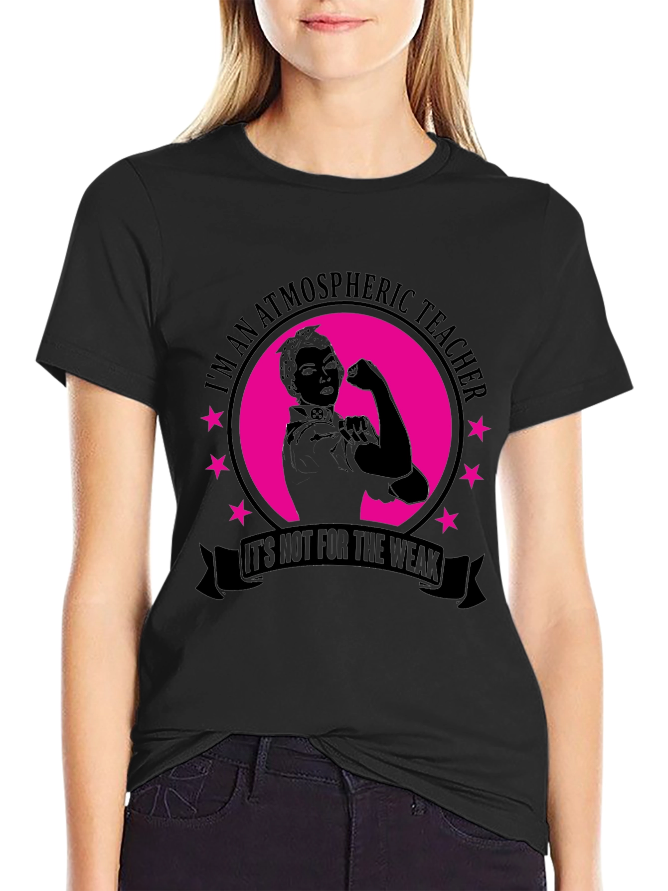 Atmospheric Teacher T-Shirt - Rosie the Riveter Inspired