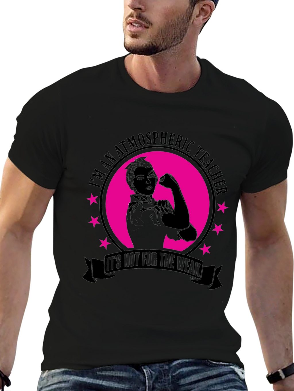 Atmospheric Teacher T-Shirt - Rosie the Riveter Inspired
