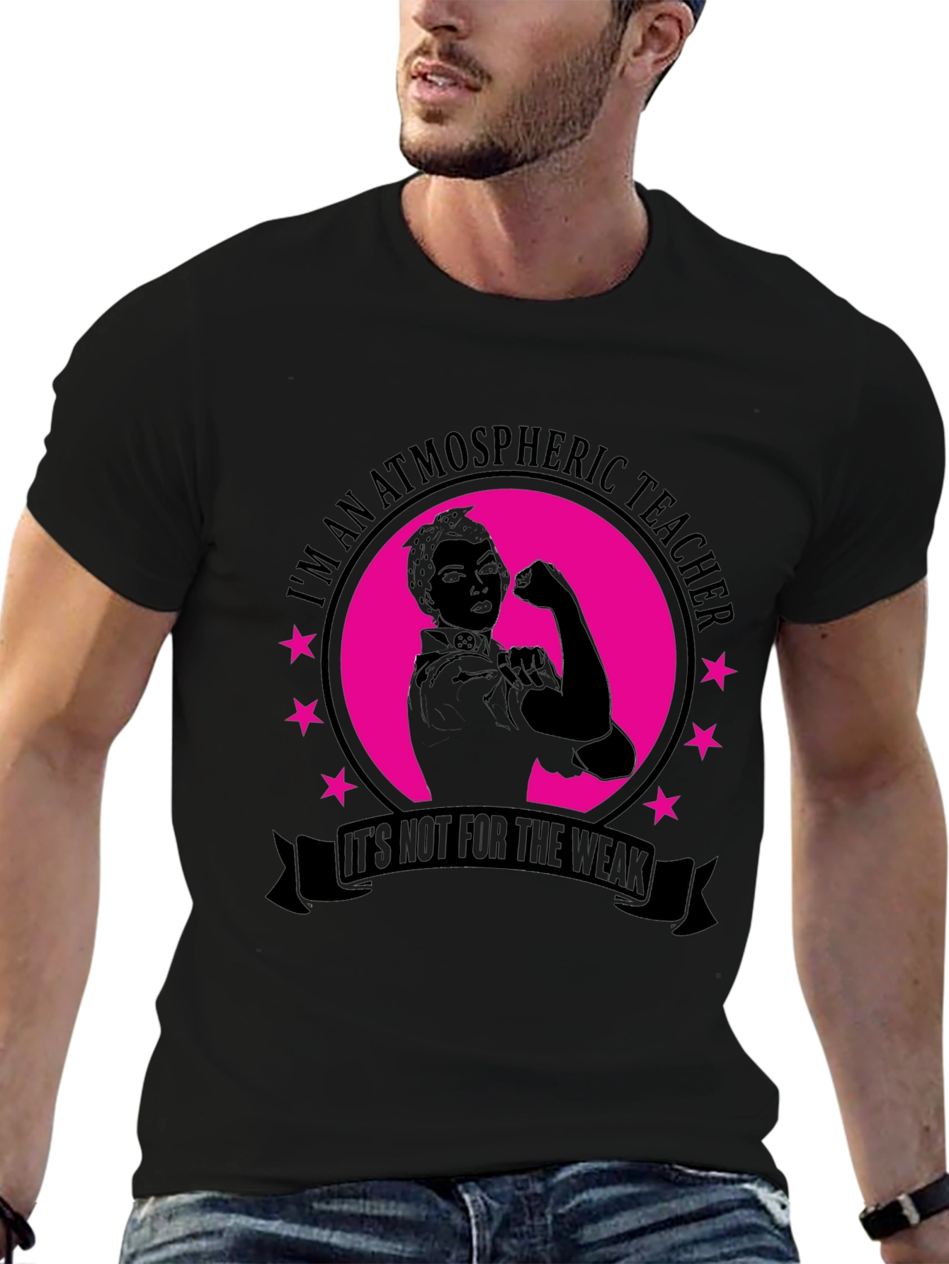Atmospheric Teacher T-Shirt - Rosie the Riveter Inspired