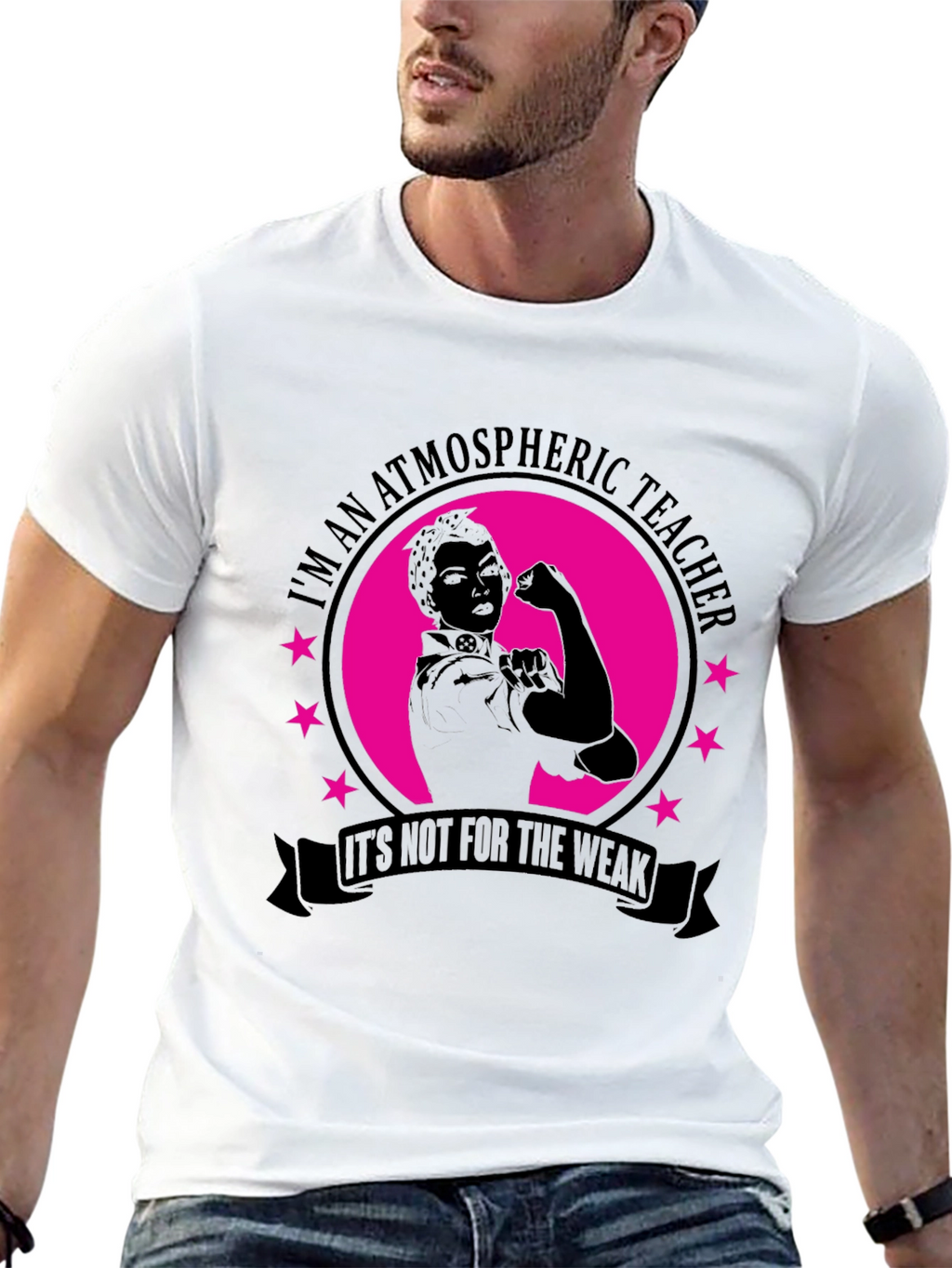 Atmospheric Teacher T-Shirt - Rosie the Riveter Inspired