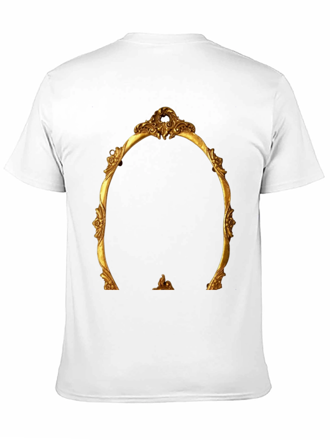 Ornate Golden Frame Graphic Tee - Statement Style