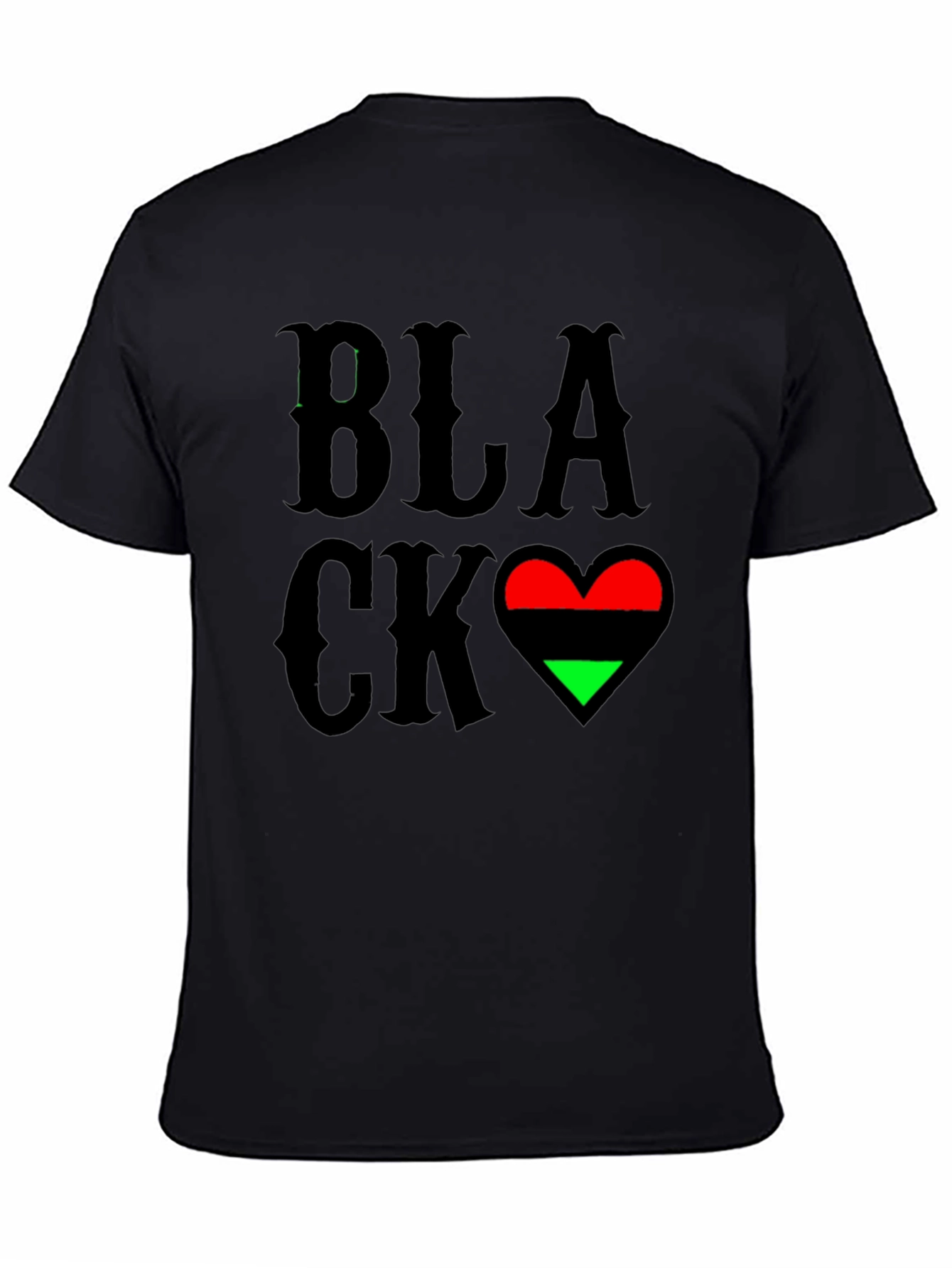 Black Love Heart T-Shirt - Pan-African Colors