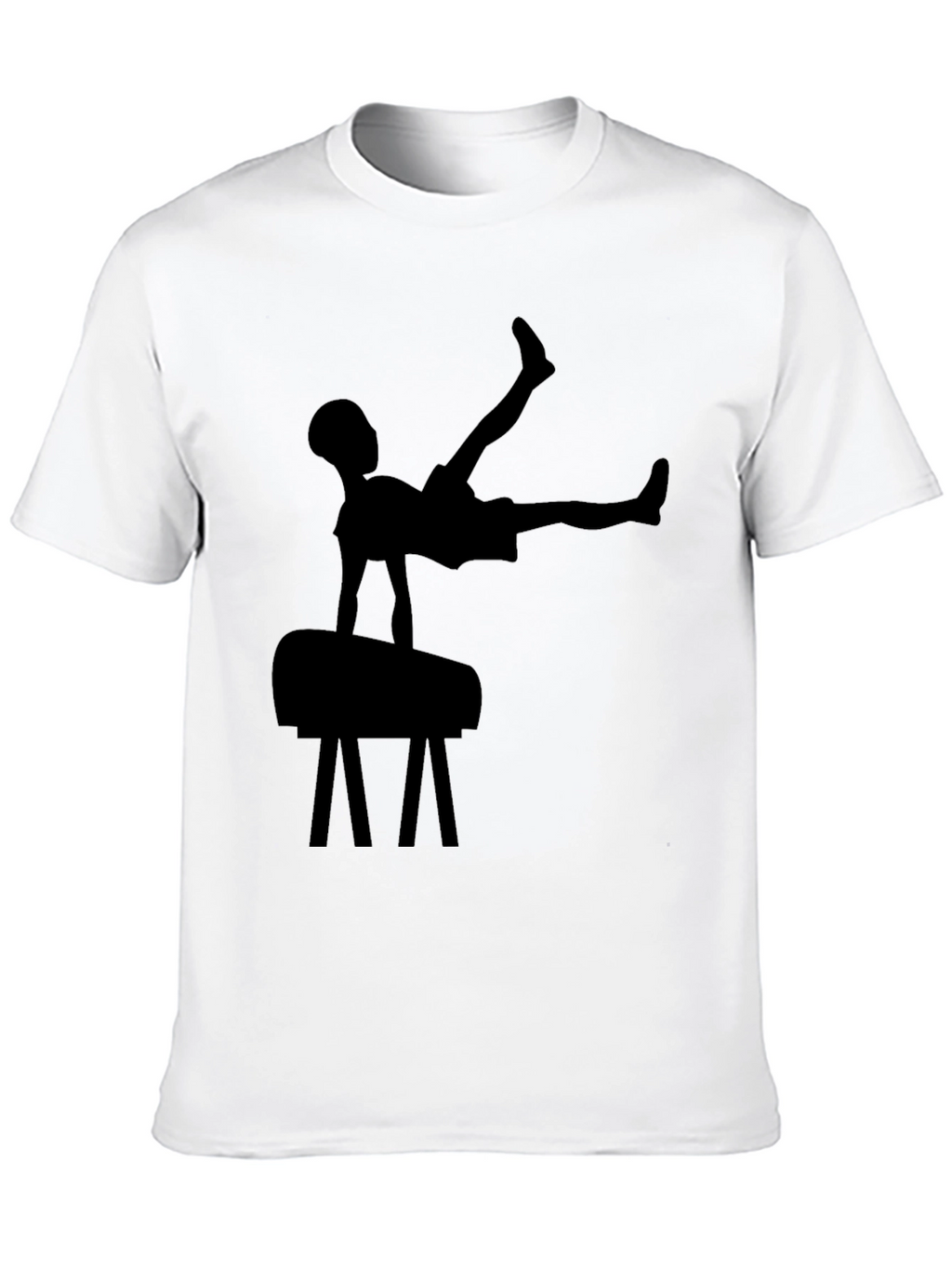 Gymnast Silhouette Black T-Shirt
