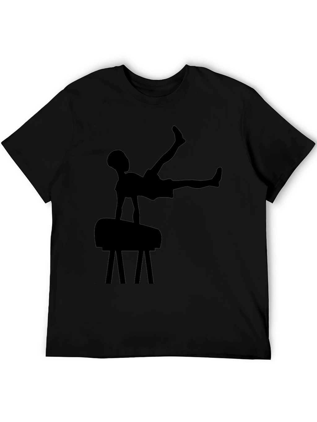 Gymnast Silhouette Black T-Shirt