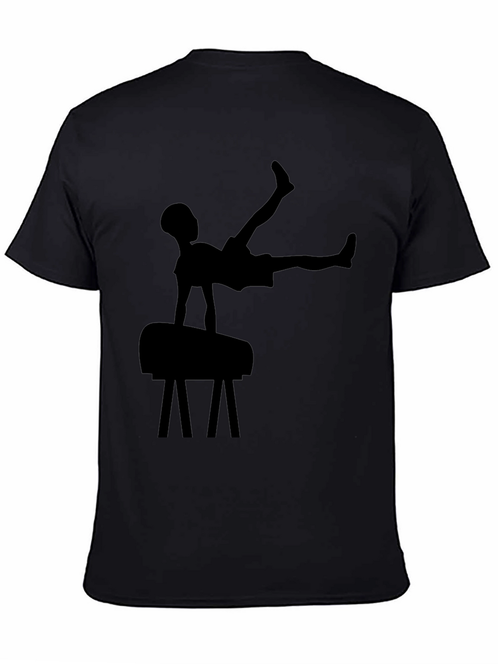 Gymnast Silhouette Black T-Shirt