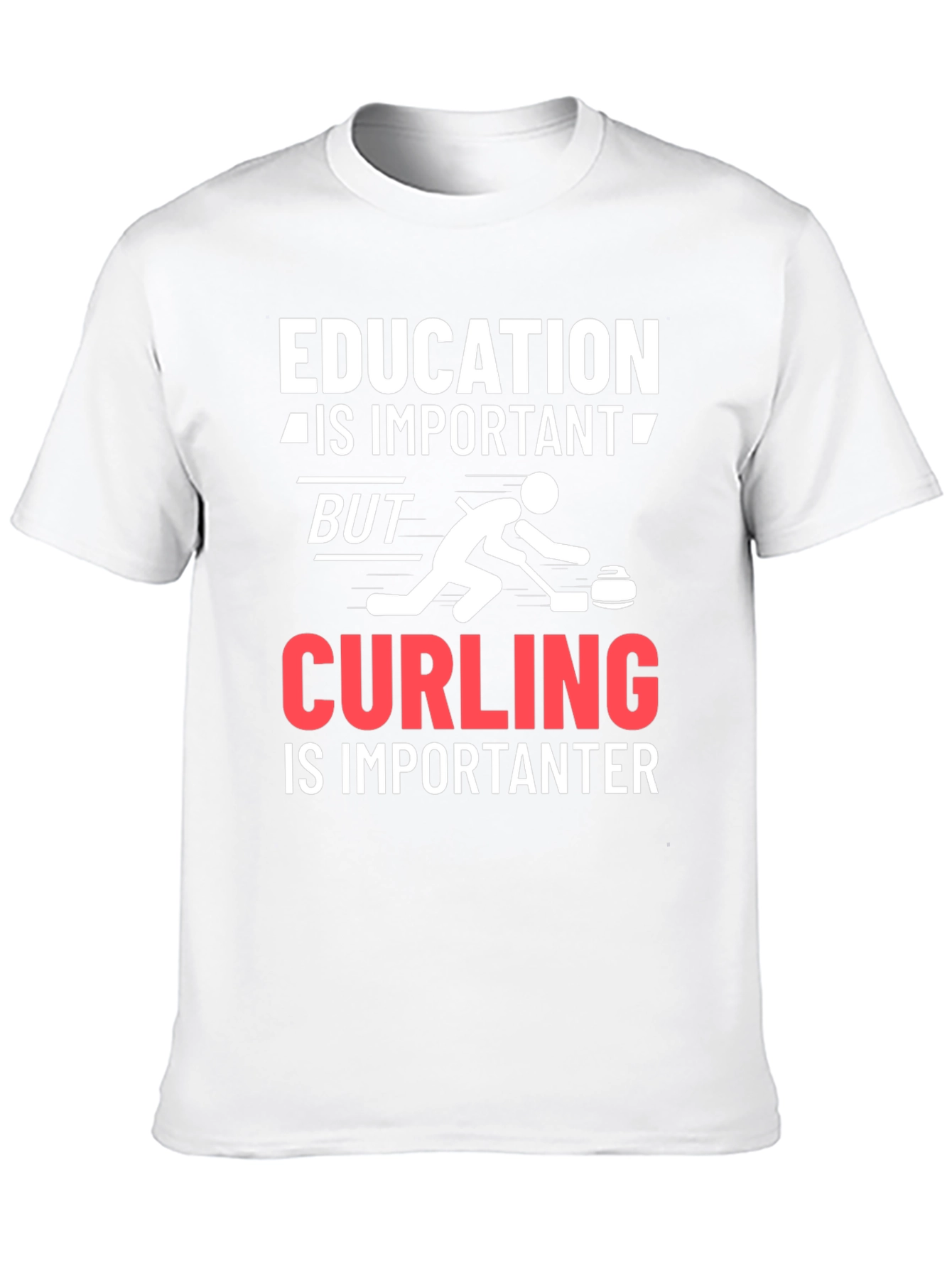 Education Important Curling Importanter T-Shirt