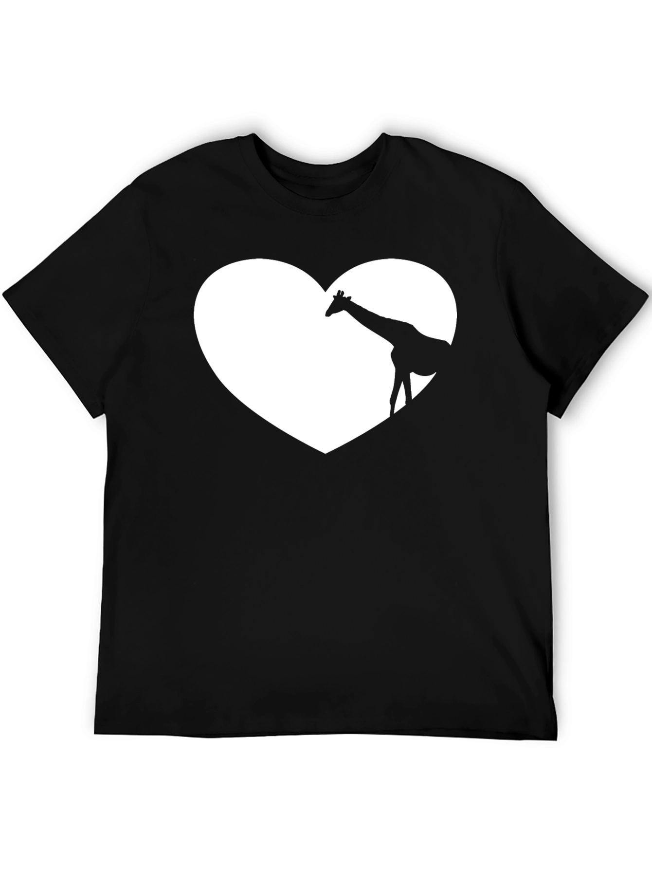 Giraffe Heart Graphic Tee - Soft Cotton Blend