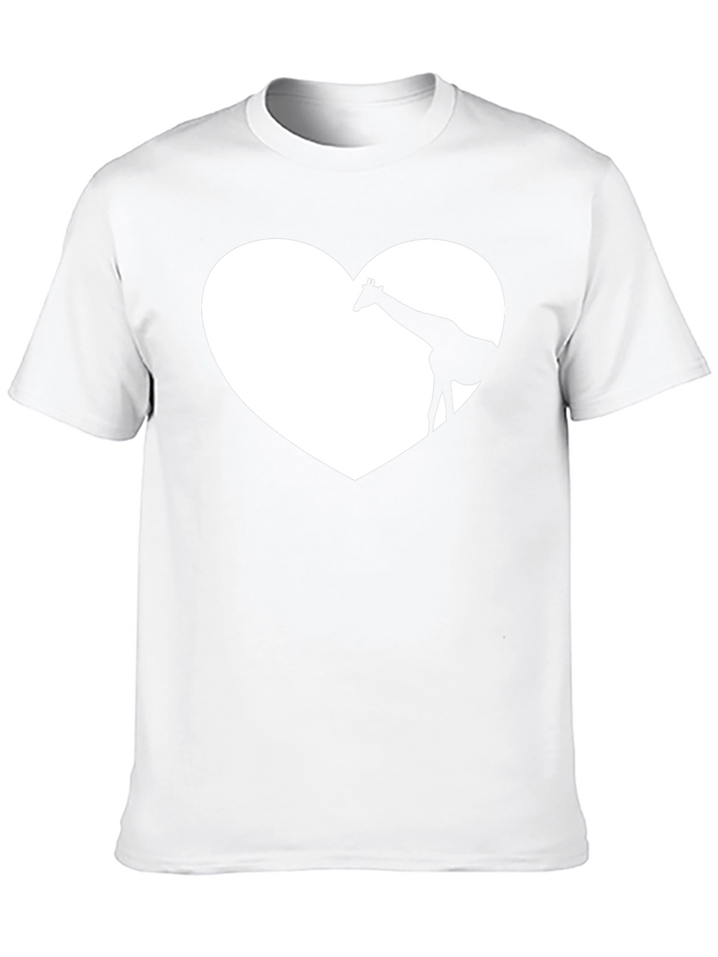 Giraffe Heart Graphic Tee - Soft Cotton Blend