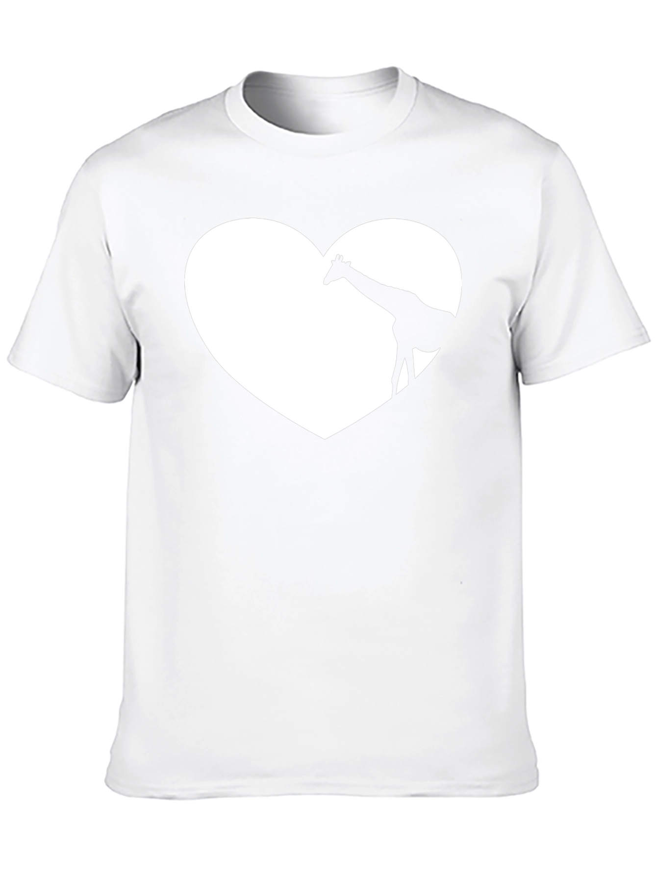 Giraffe Heart Graphic Tee - Soft Cotton Blend