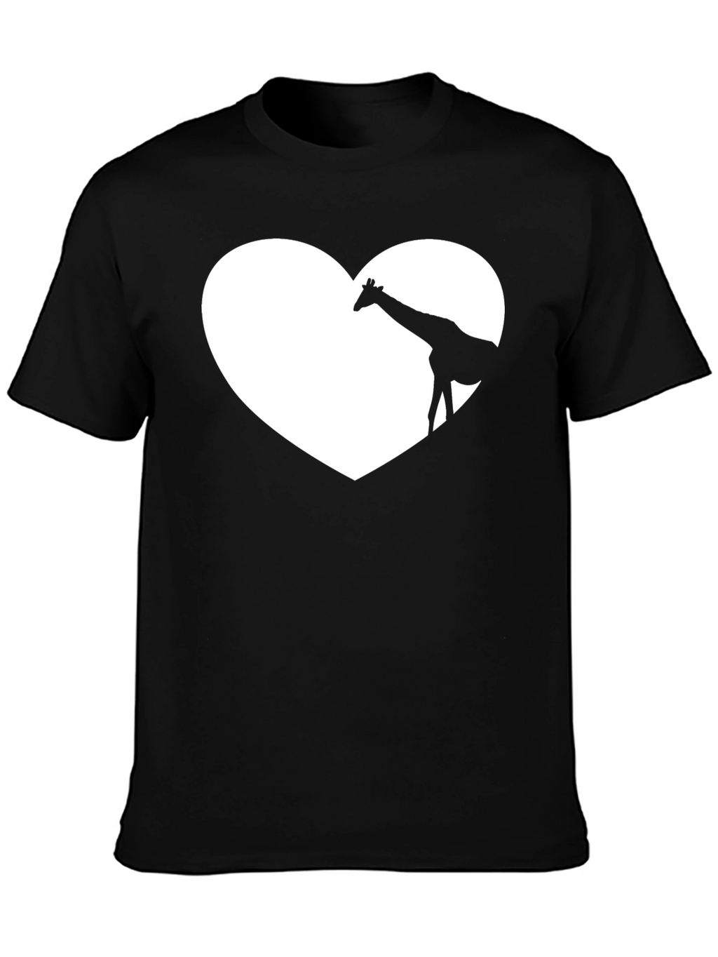 Giraffe Heart Graphic Tee - Soft Cotton Blend