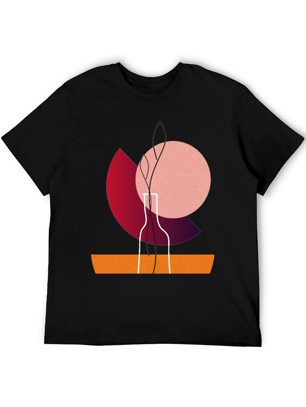 Modern Graphic Print Crew Neck T-Shirt