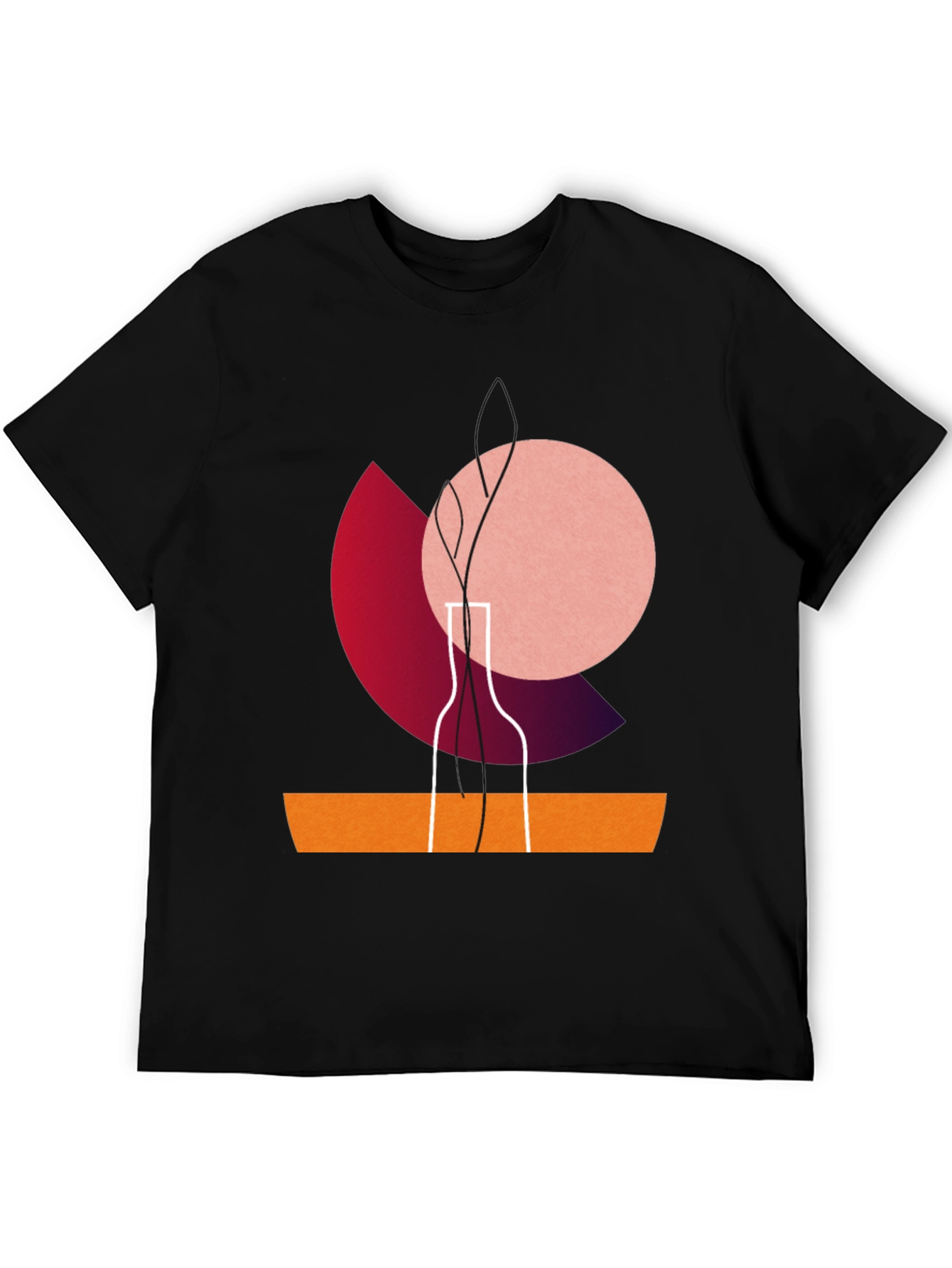Modern Graphic Print Crew Neck T-Shirt