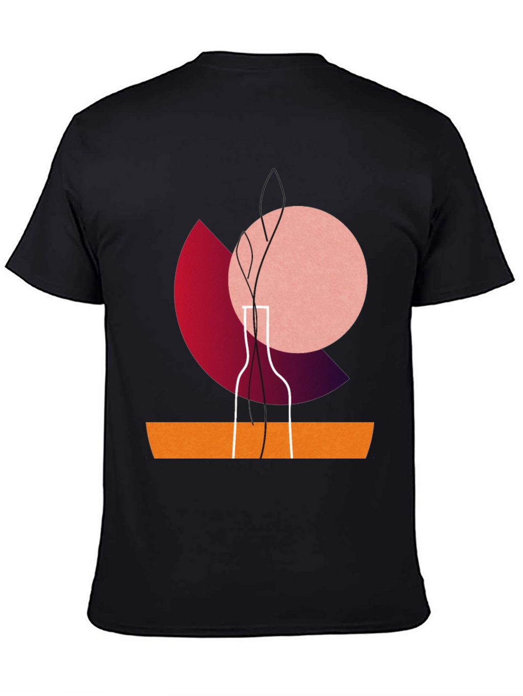 Modern Graphic Print Crew Neck T-Shirt