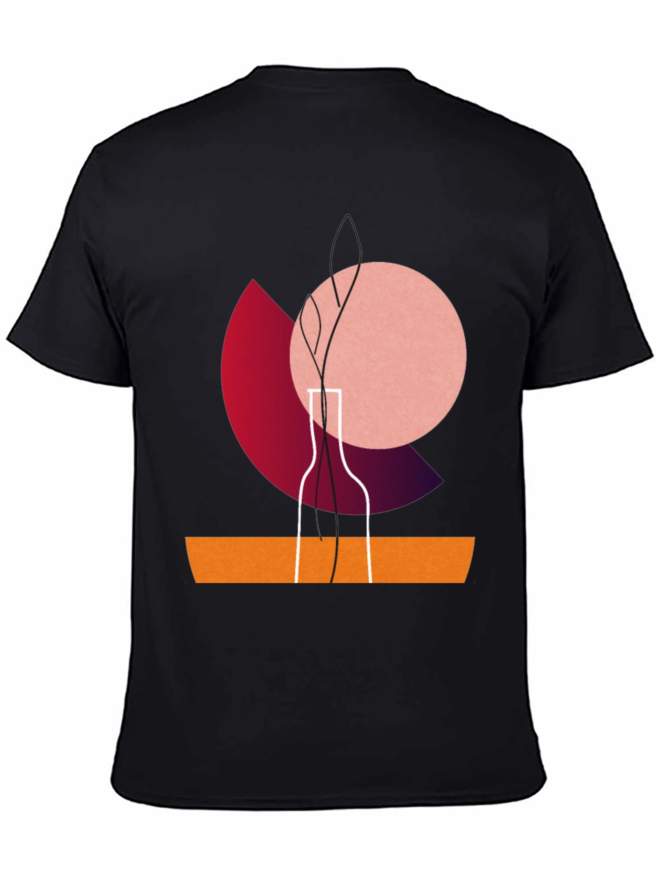 Modern Graphic Print Crew Neck T-Shirt