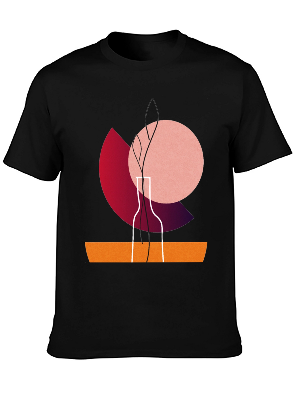 Modern Graphic Print Crew Neck T-Shirt