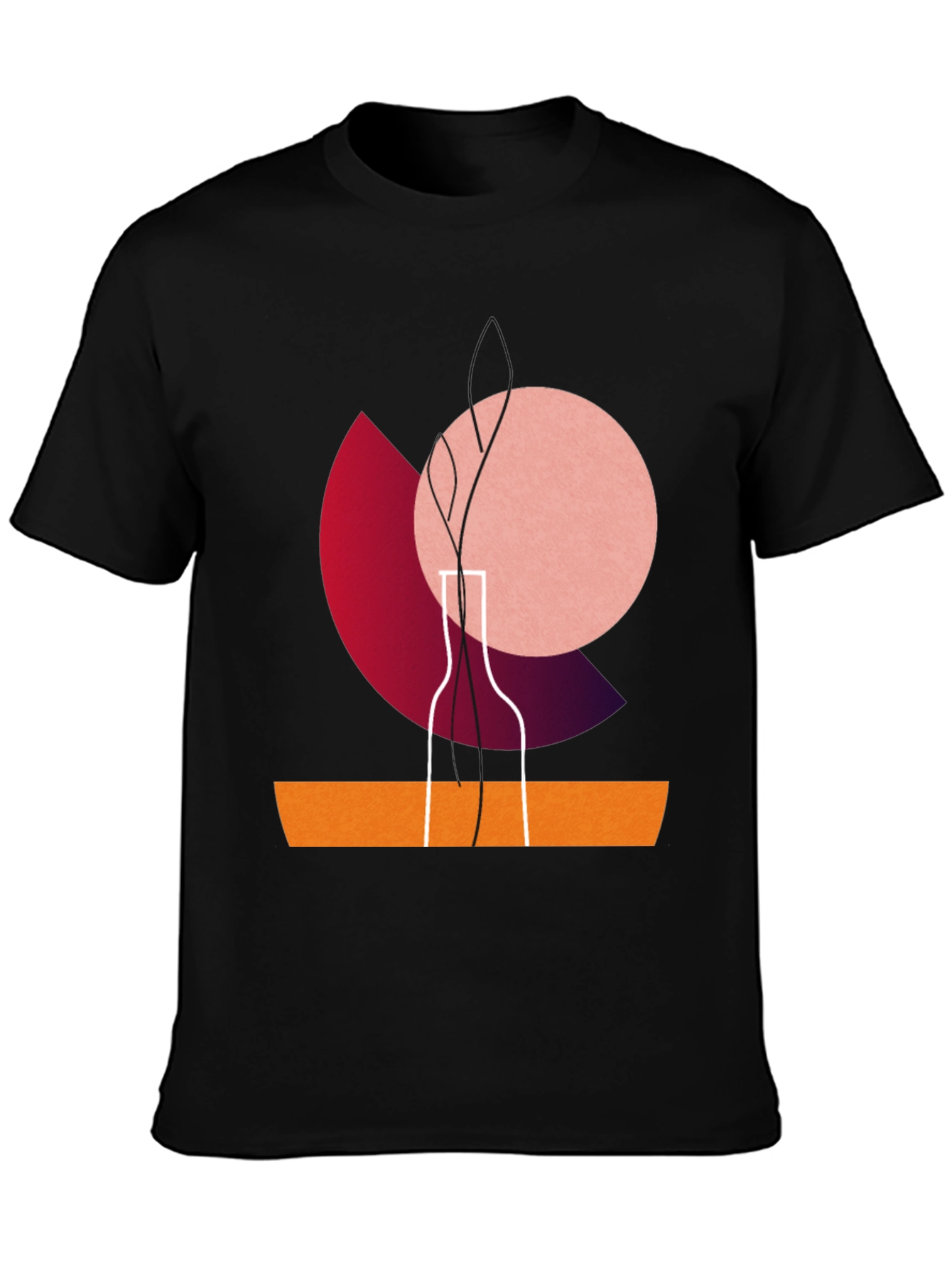 Modern Graphic Print Crew Neck T-Shirt