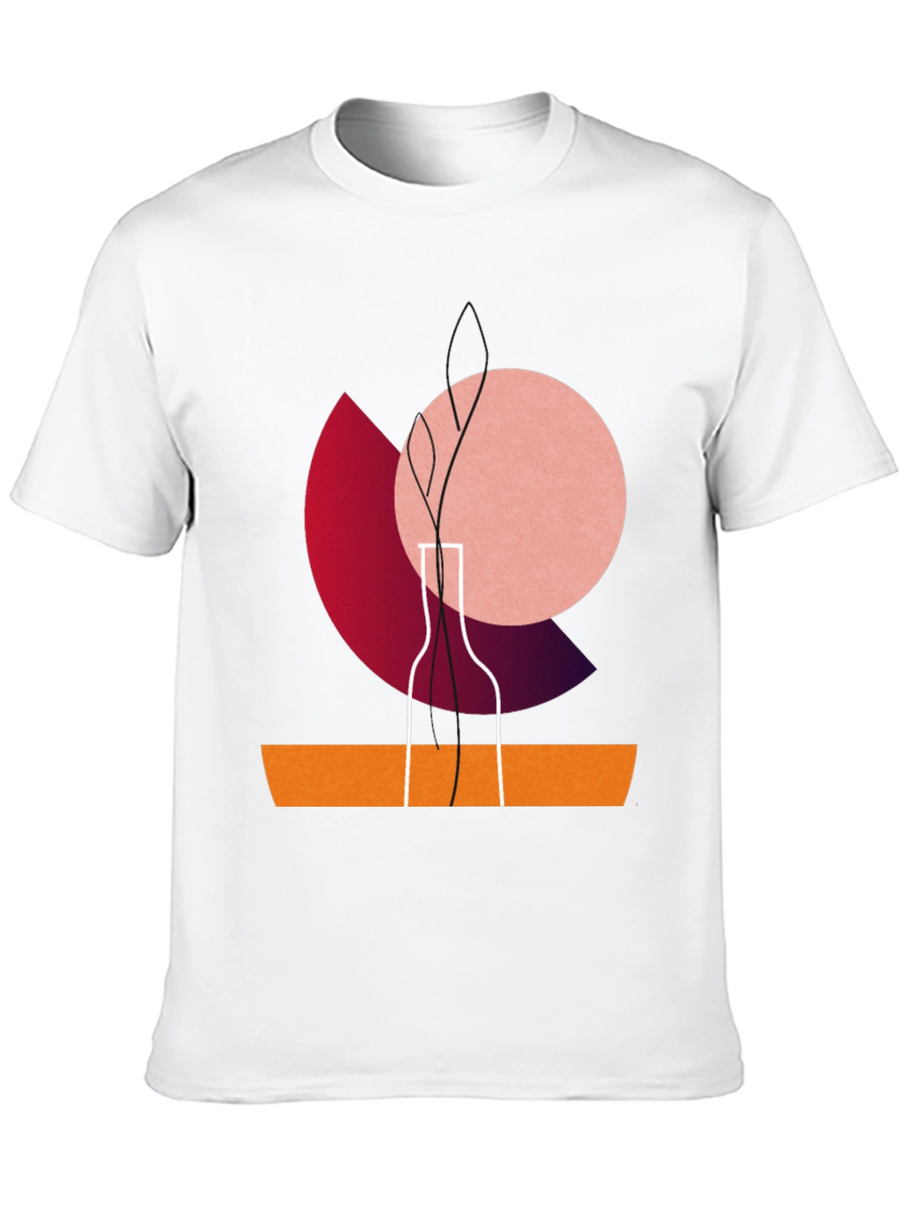 Modern Graphic Print Crew Neck T-Shirt