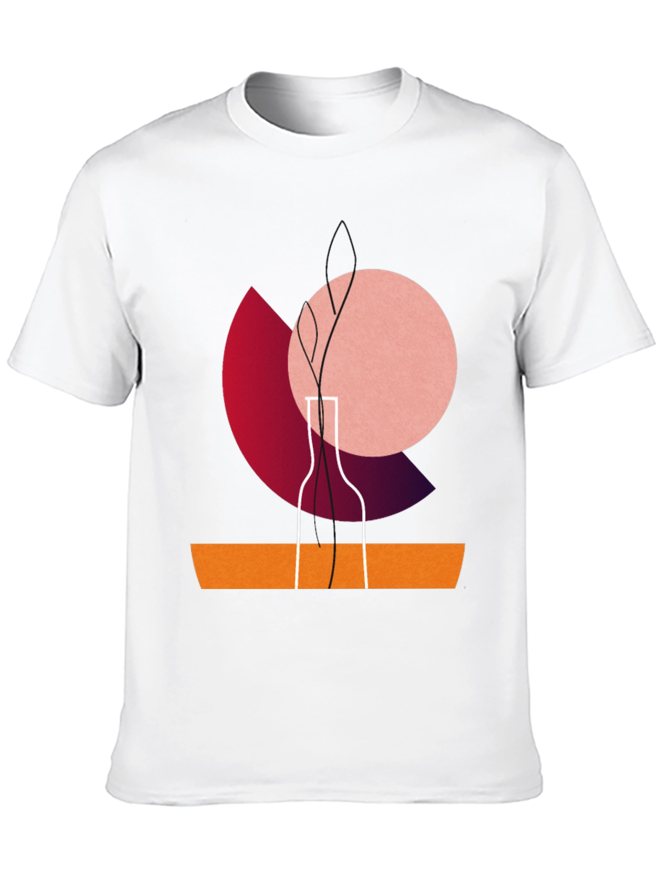 Modern Graphic Print Crew Neck T-Shirt