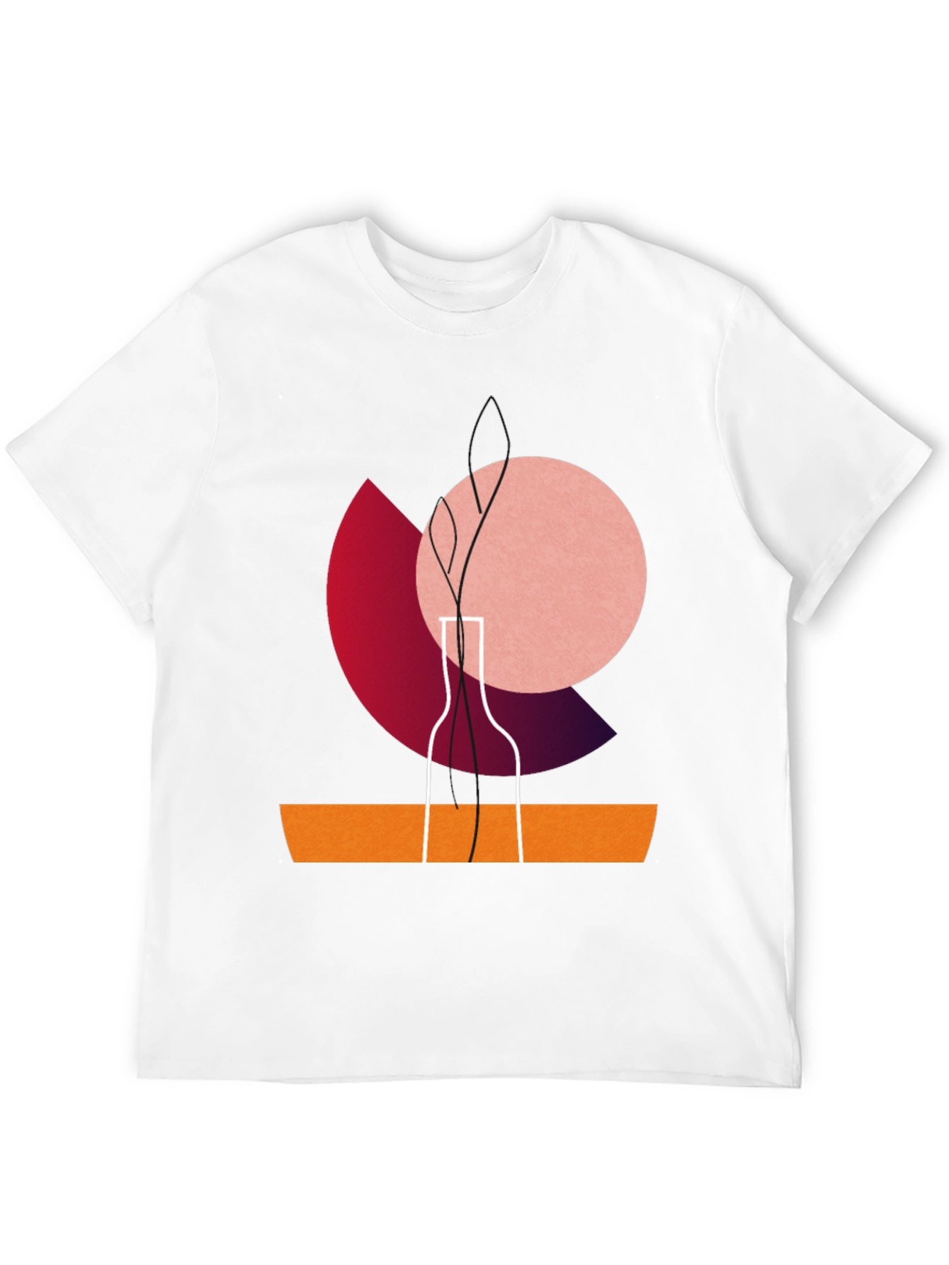 Modern Graphic Print Crew Neck T-Shirt