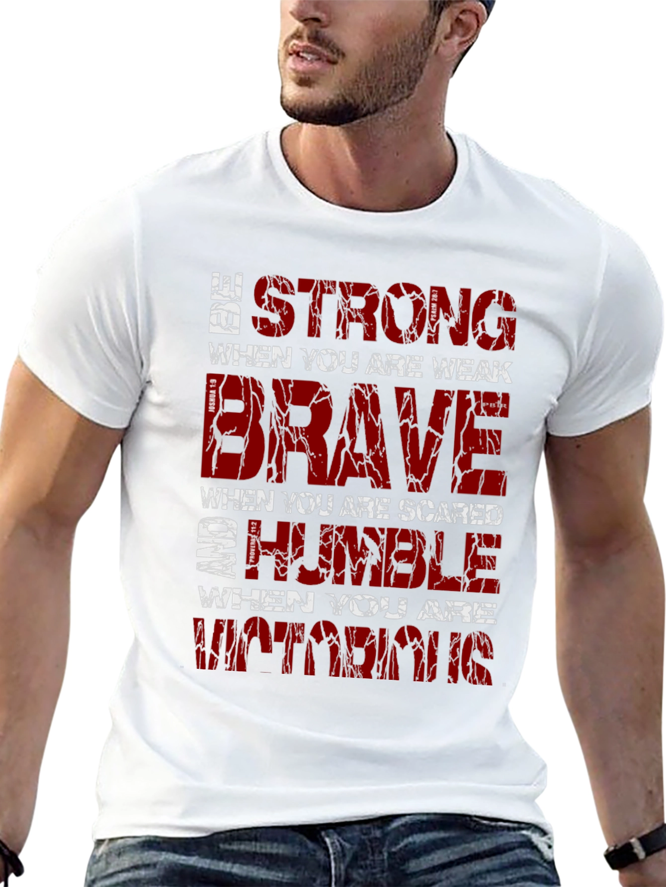 Be Strong Graphic T-Shirt Motivational Christian