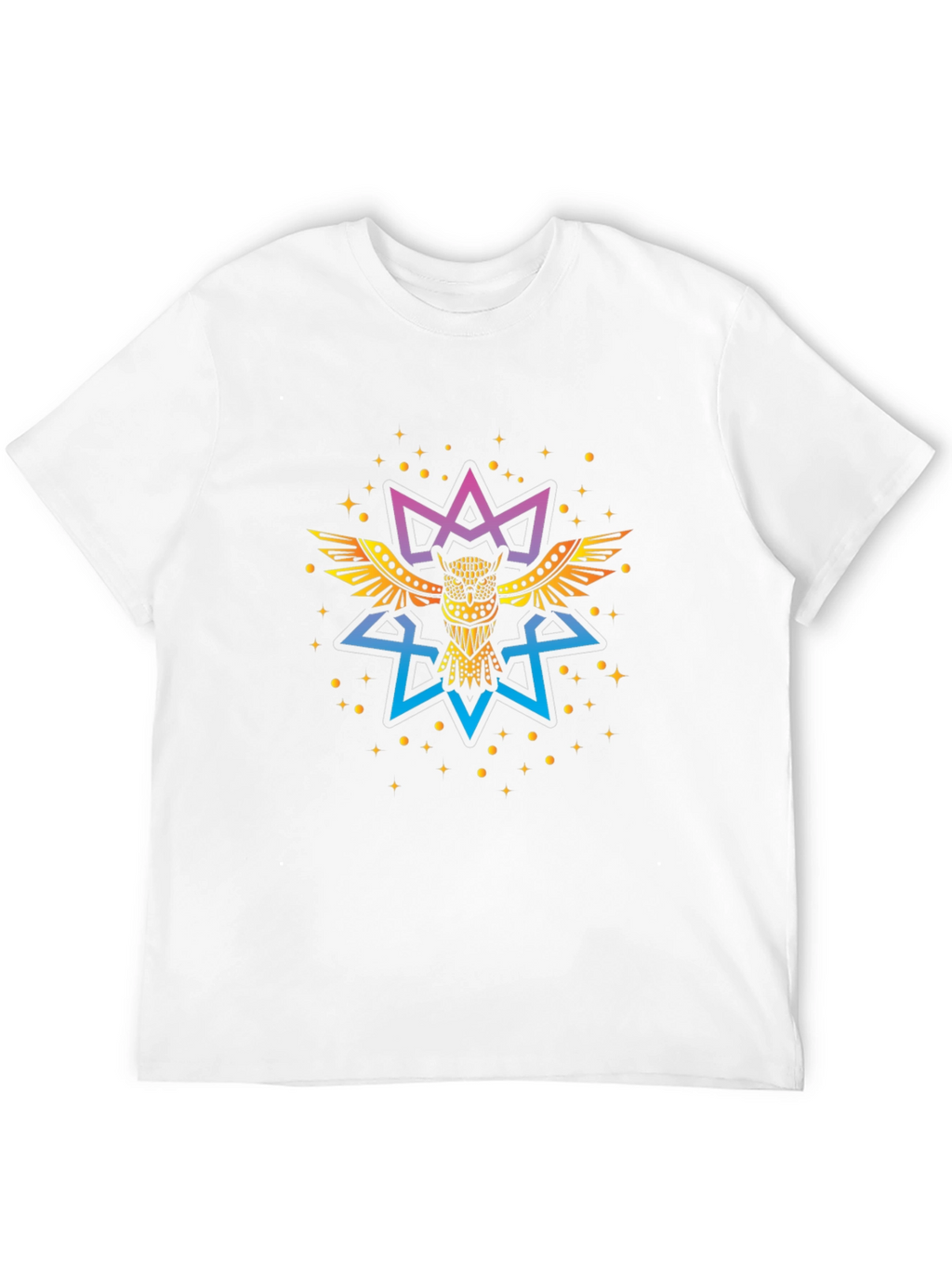 Mystic Owl Graphic Tee - Premium Black Cotton