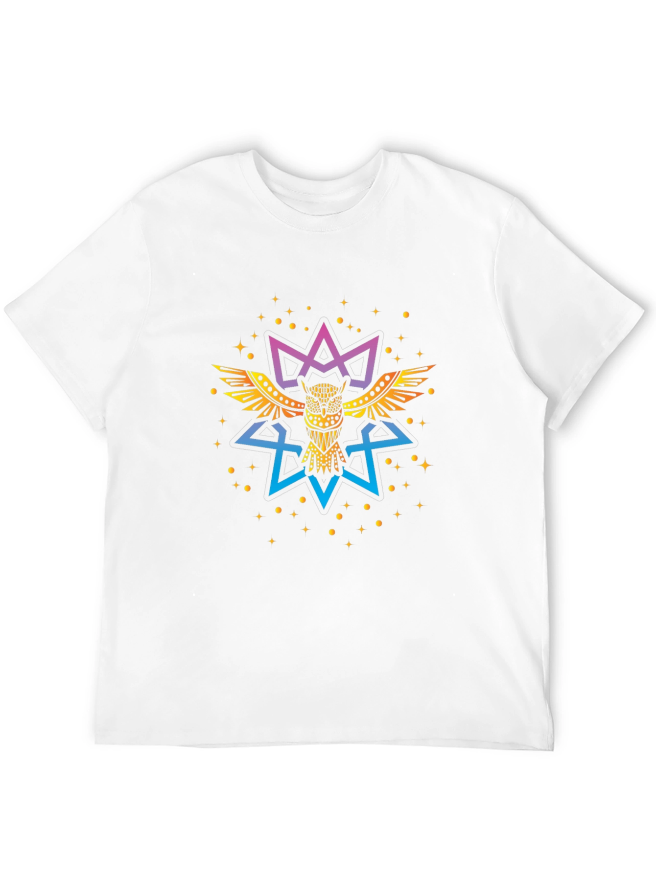 Mystic Owl Graphic Tee - Premium Black Cotton