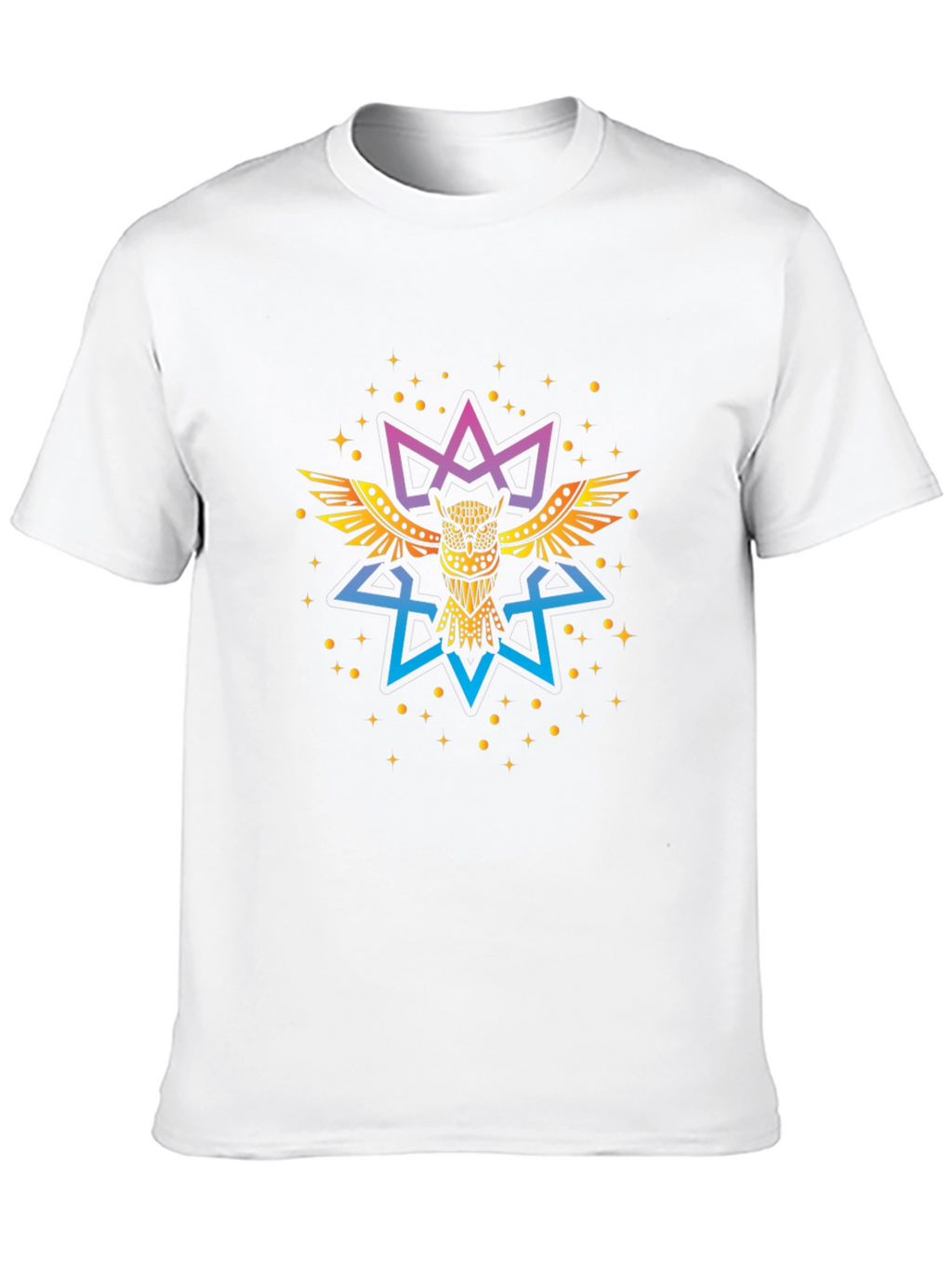 Mystic Owl Graphic Tee - Premium Black Cotton