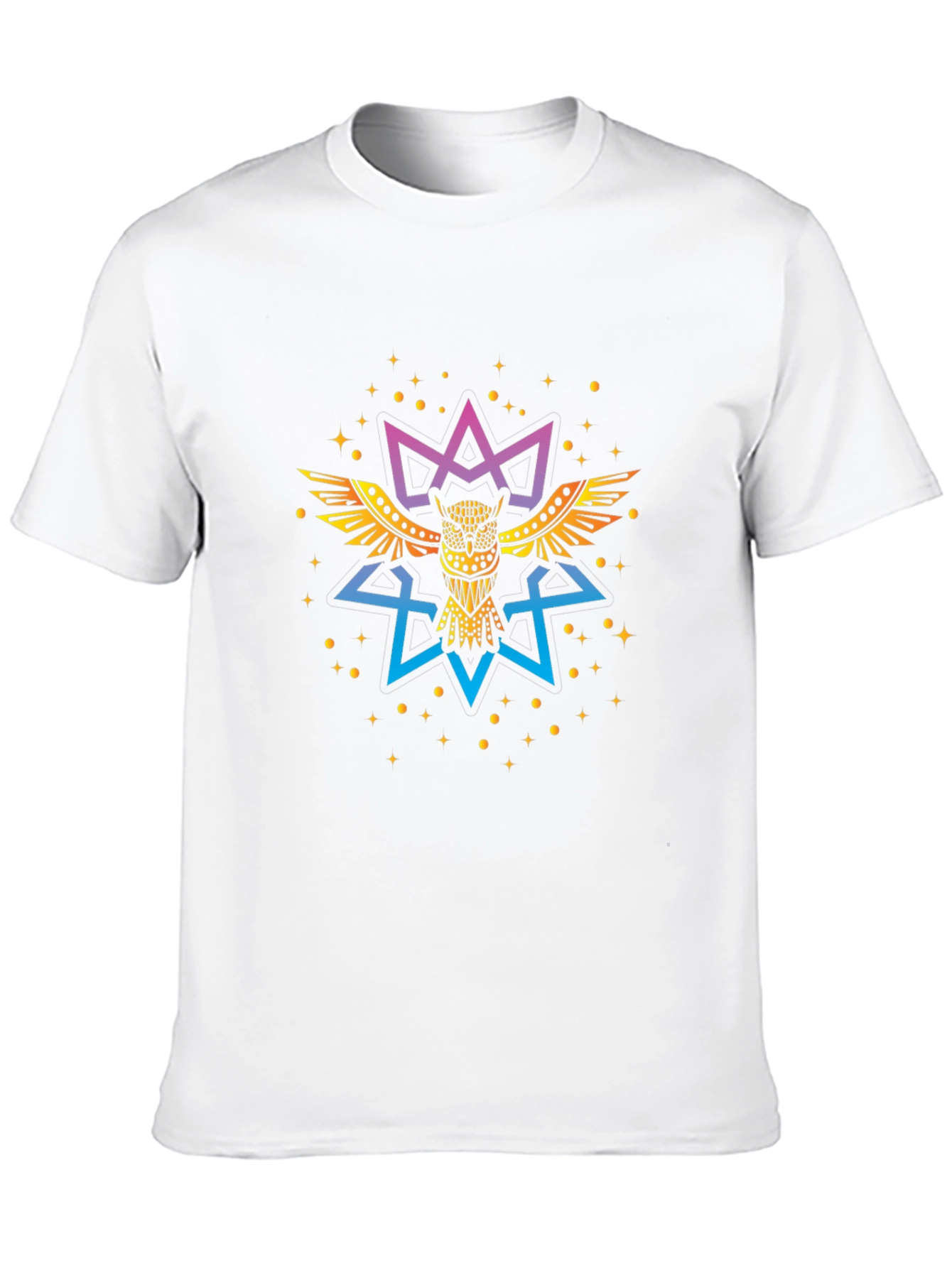 Mystic Owl Graphic Tee - Premium Black Cotton